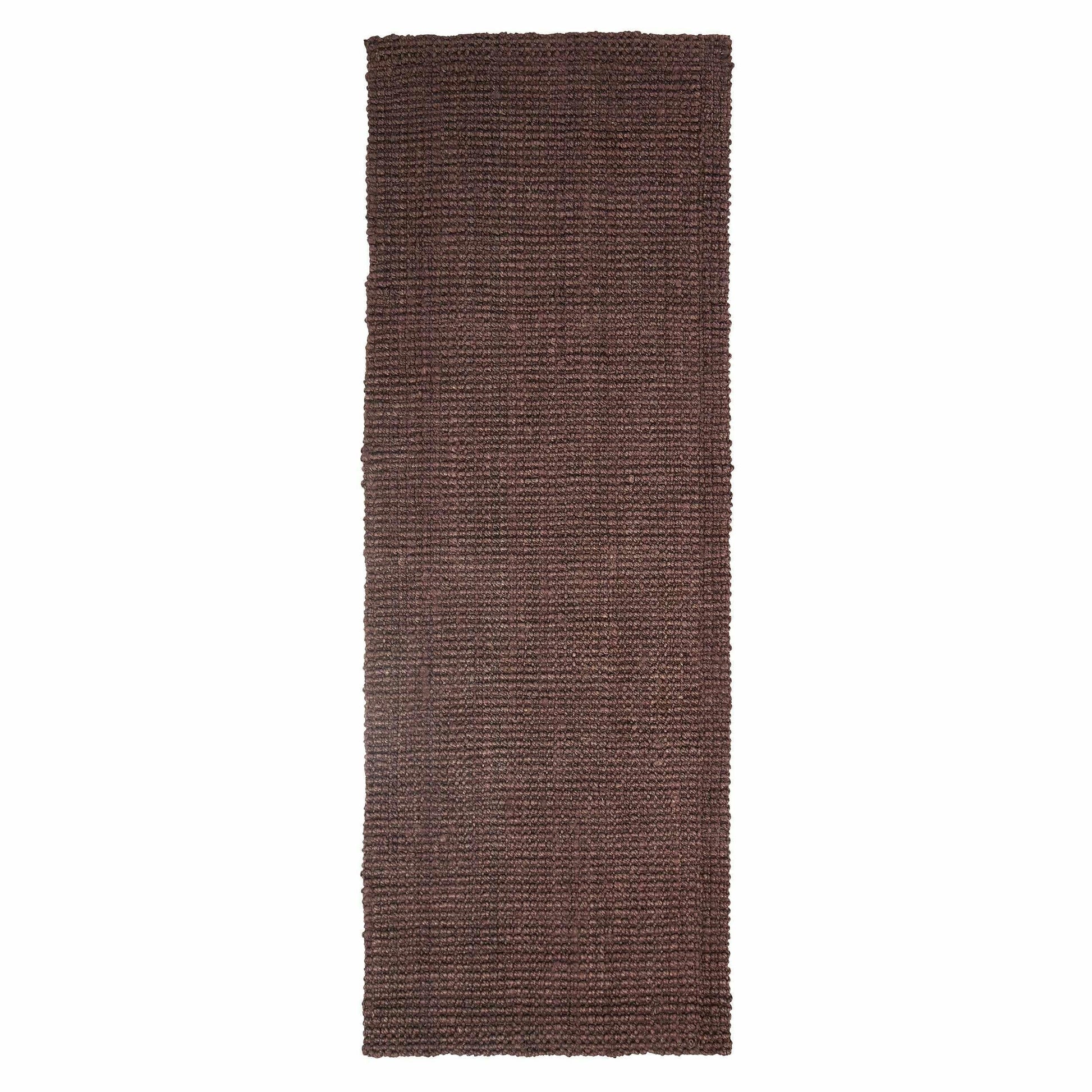 Superior Kula Farmhouse Natural Braided Jute Reversible Indoor Area Rug -  Chocolate