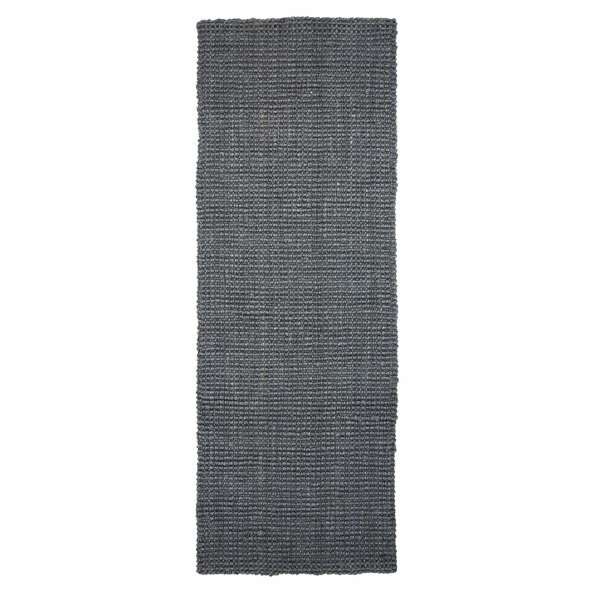 Superior Kula Farmhouse Natural Braided Jute Reversible Indoor Area Rug - Charcoal
