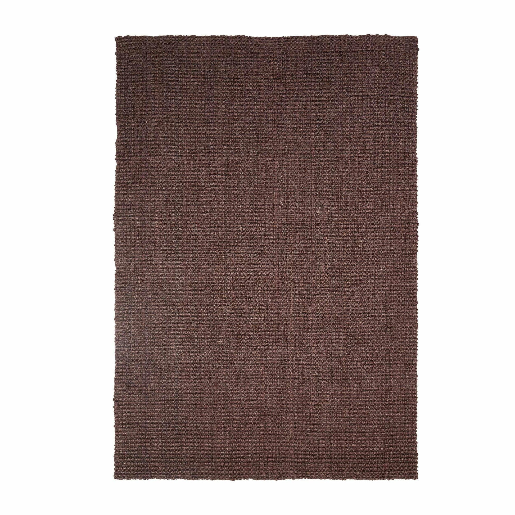 Superior Kula Farmhouse Natural Braided Jute Reversible Indoor Area Rug  - Chocolate