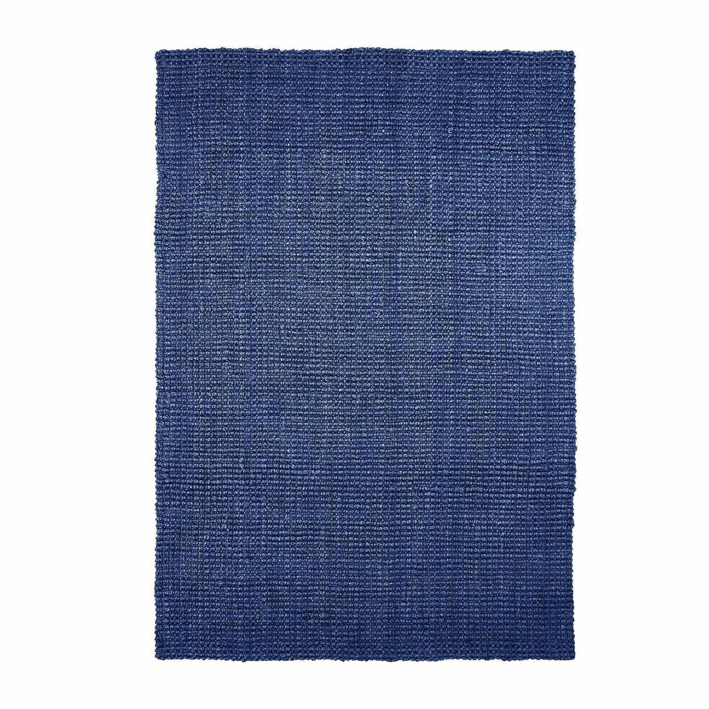 Superior Kula Farmhouse Natural Braided Jute Reversible Indoor Area Rug - Navy Blue