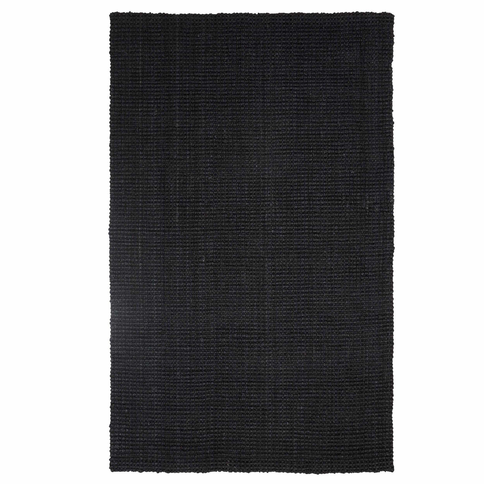 Superior Kula Farmhouse Natural Braided Jute Reversible Indoor Area Rug  - Black