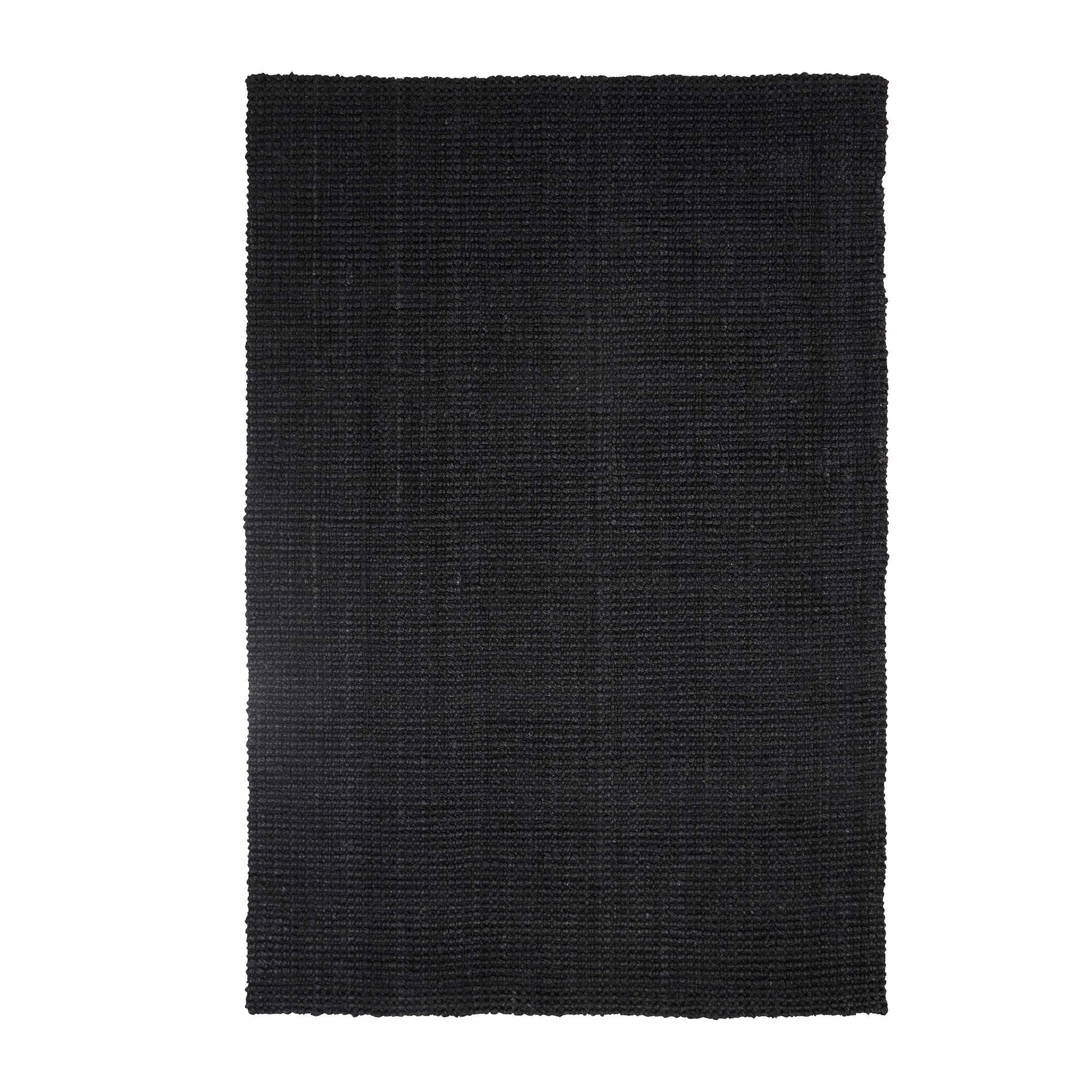 Superior Kula Farmhouse Natural Braided Jute Reversible Indoor Area Rug  - Black