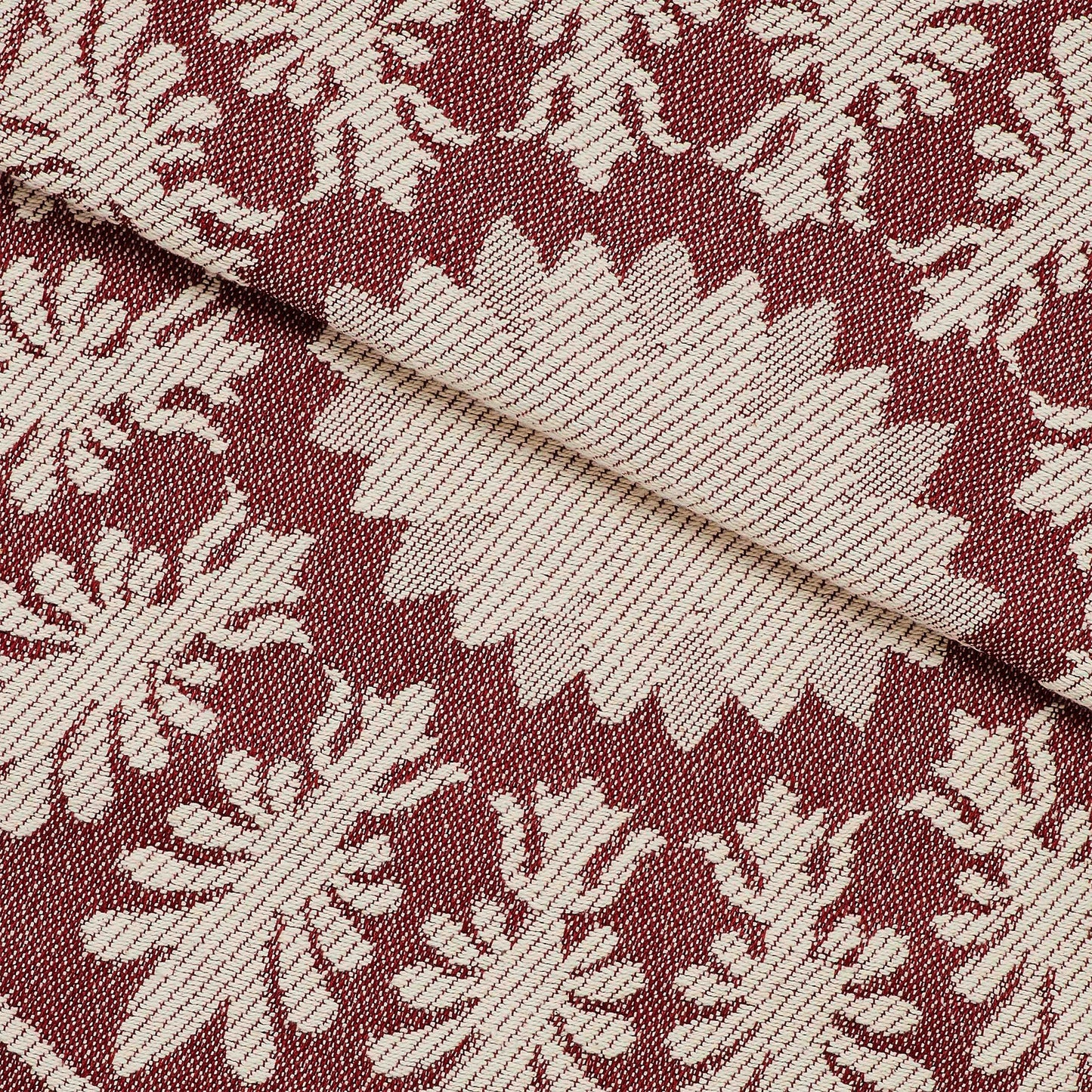 Superior Kymbal Cotton Blend Woven Traditional Medallion Lightweight Jacquard Bedspread and Sham Set - Berry Red