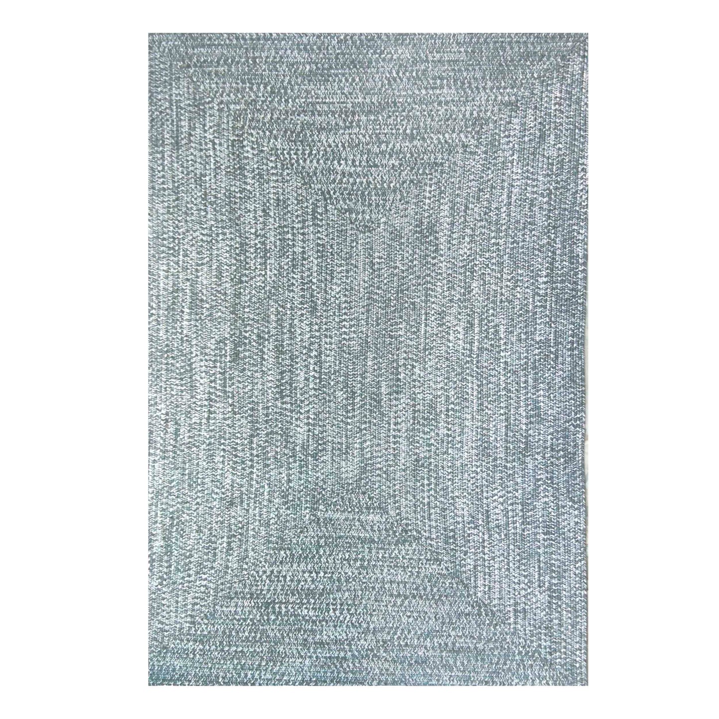 Multi Toned Braided Area Rug Bohemian Indoor Outdoor Rugs - LagoonBreeze-White