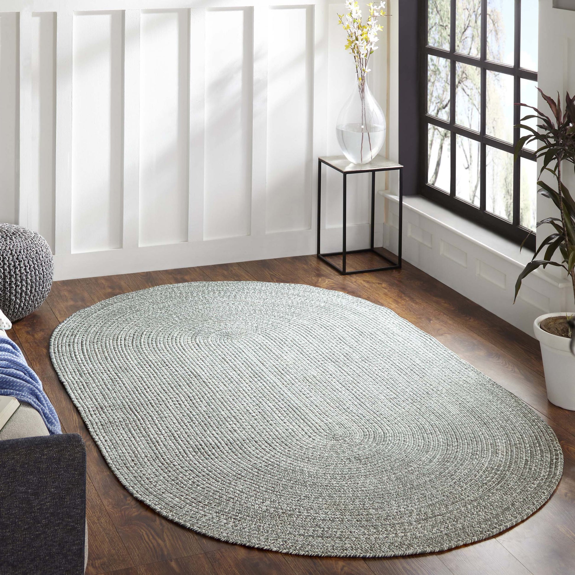 Reversible Braided Eco-Friendly Area Rug Indoor Outdoor Rugs - LagoonBreezeWhite