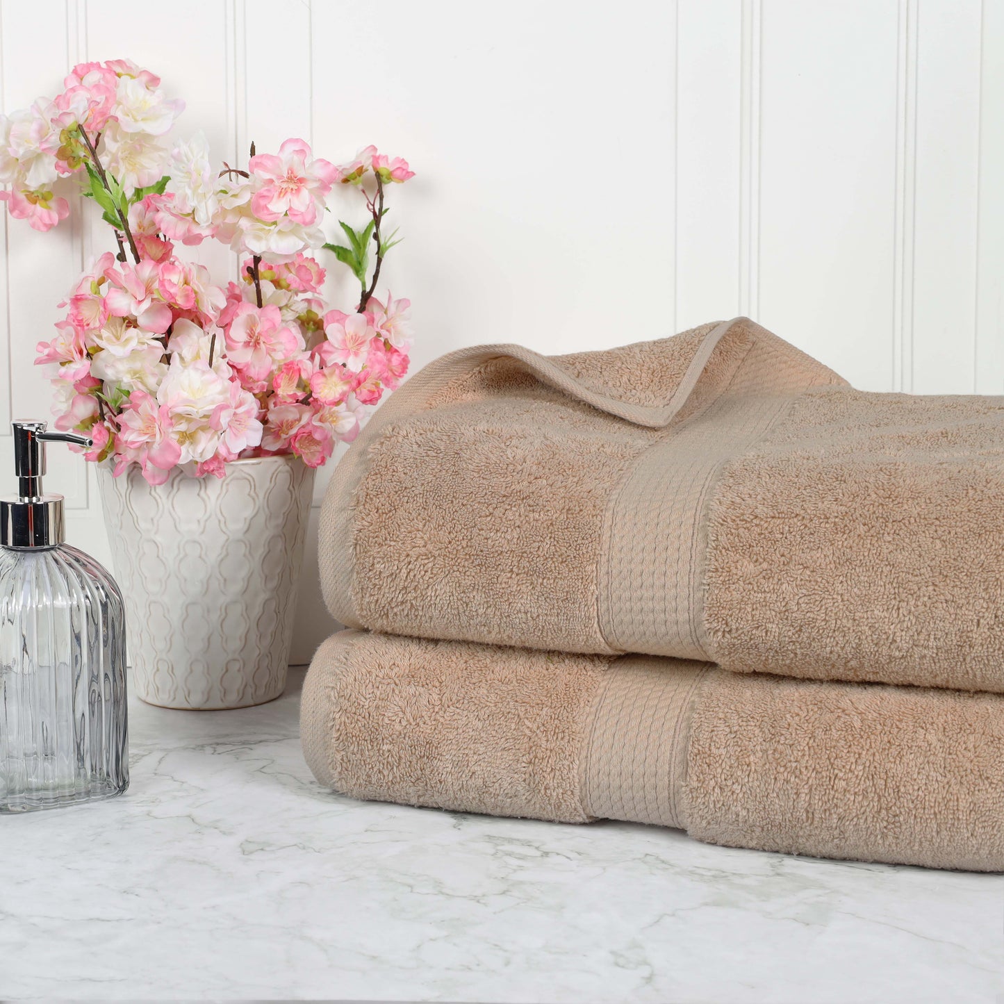 Madison Egyptian Cotton Pile Plush Heavyweight Bath Sheet Set of 2