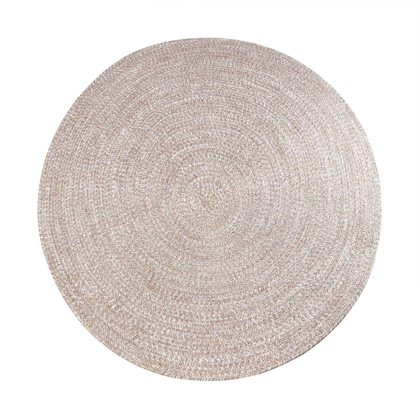 Reversible Braided Eco-Friendly Area Rug Indoor Outdoor Rugs - Latte/White