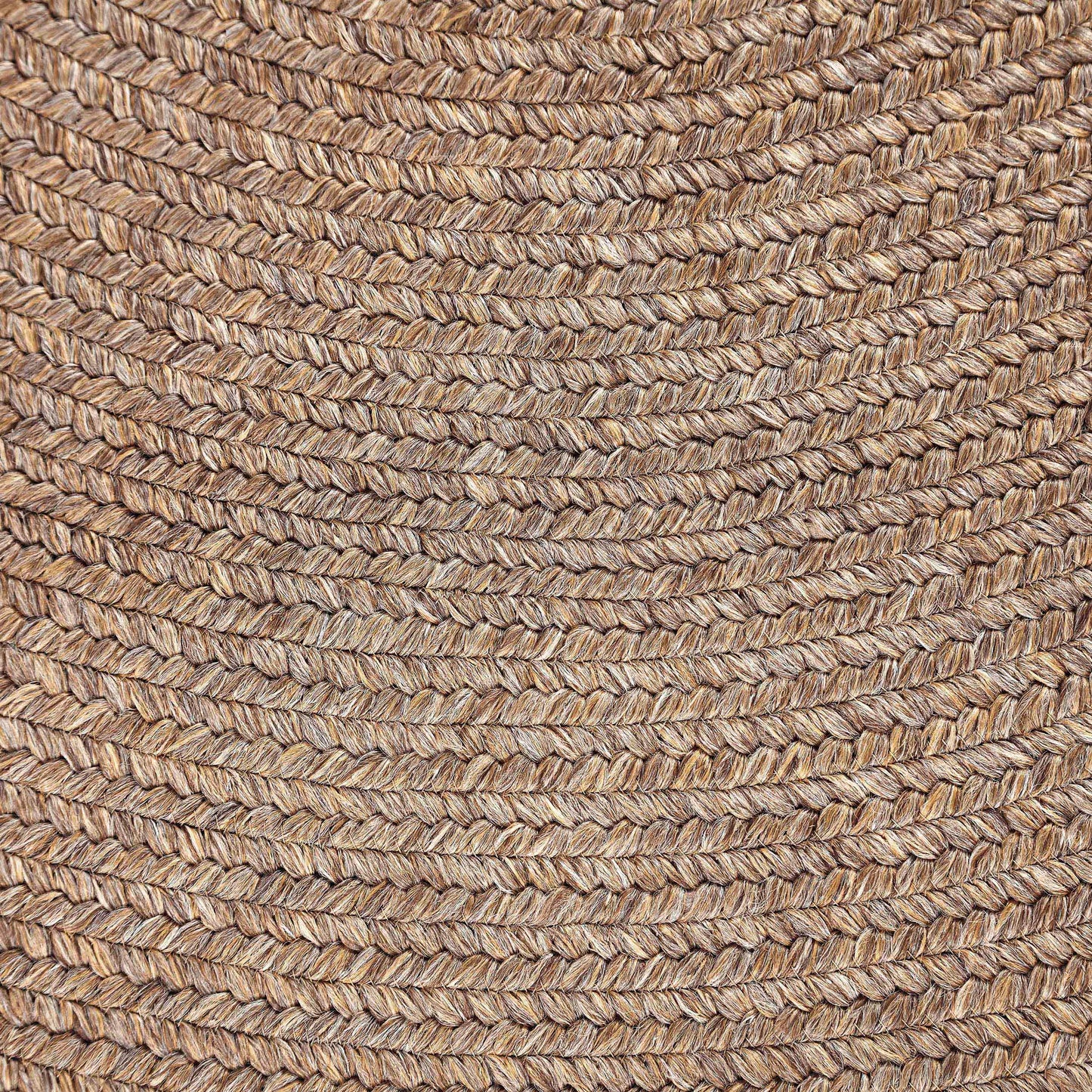 Classic Braided Weave Oval Area Rug Indoor Outdoor Rugs - Latte