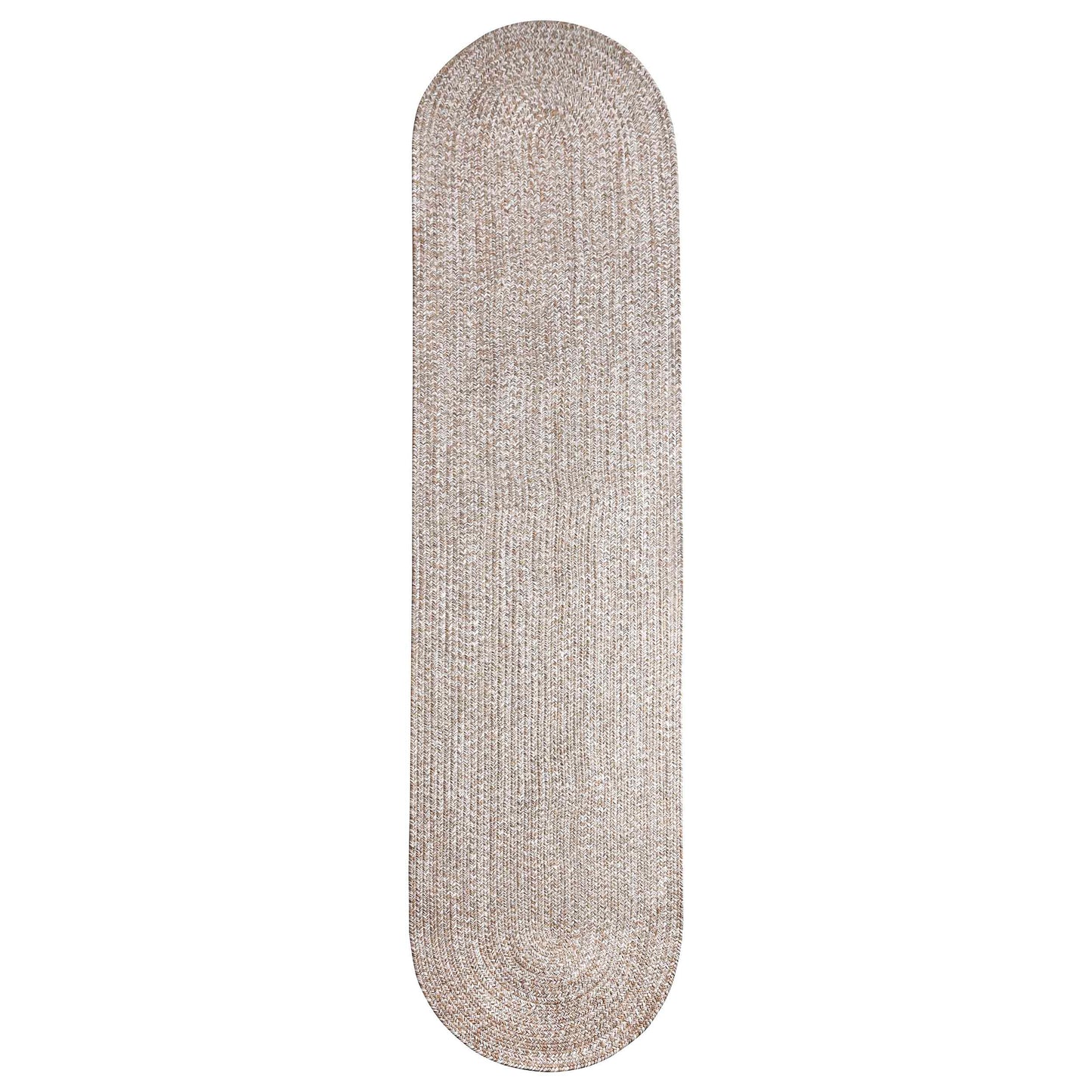 Reversible Braided Eco-Friendly Area Rug Indoor Outdoor Rugs - Latte/White