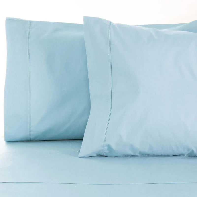Egyptian Cotton 530 Thread Count Solid Pillowcases Set of 2 - LightBlue