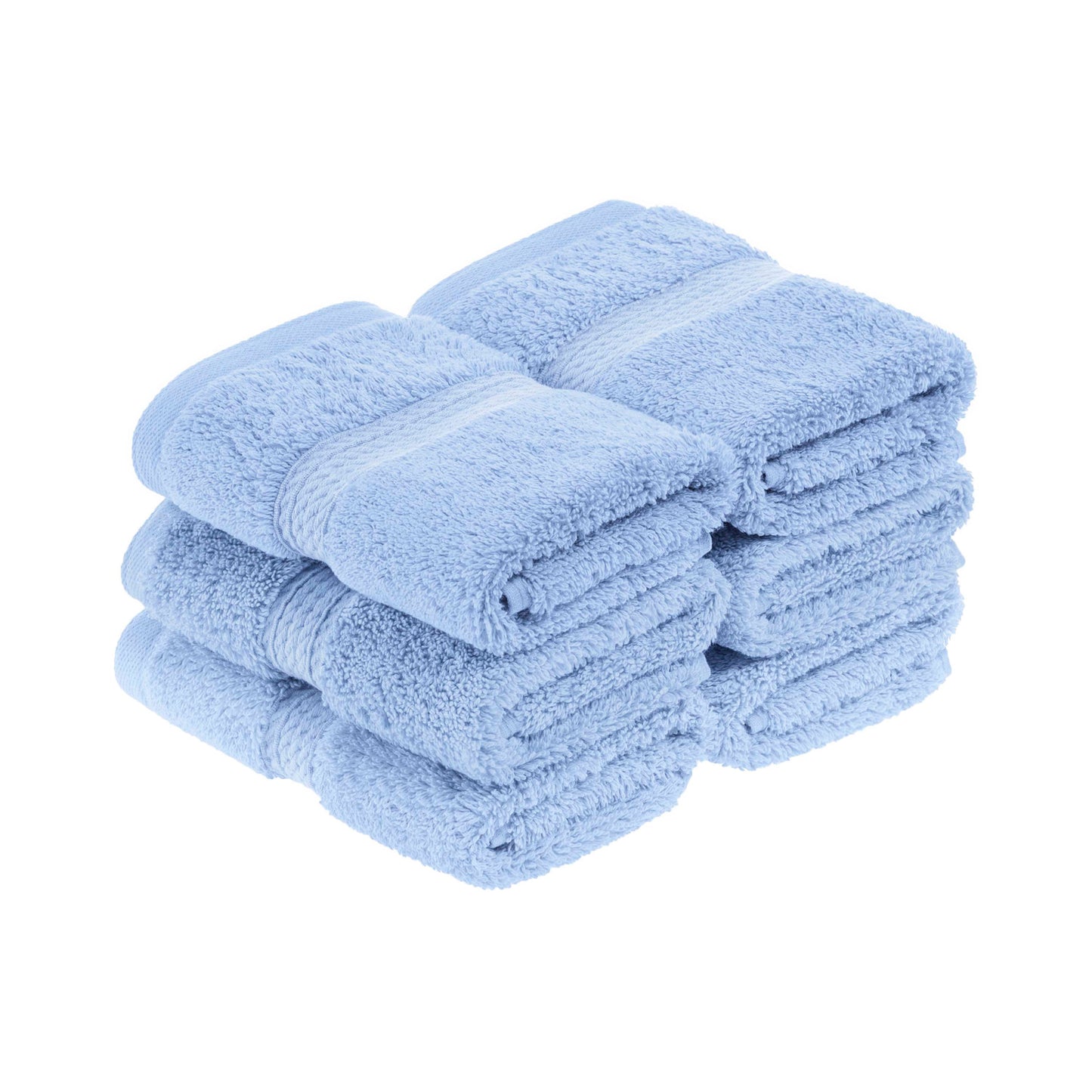 Madison Egyptian Cotton Pile Plush Heavyweight Face Towel Set of 6
