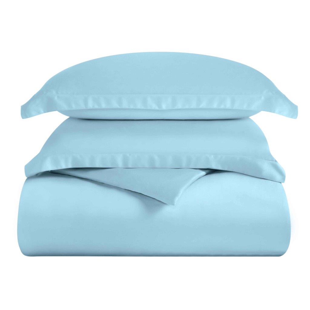 300 Thread Count Modal from Beechwood Solid Duvet Cover Set - Light Blue