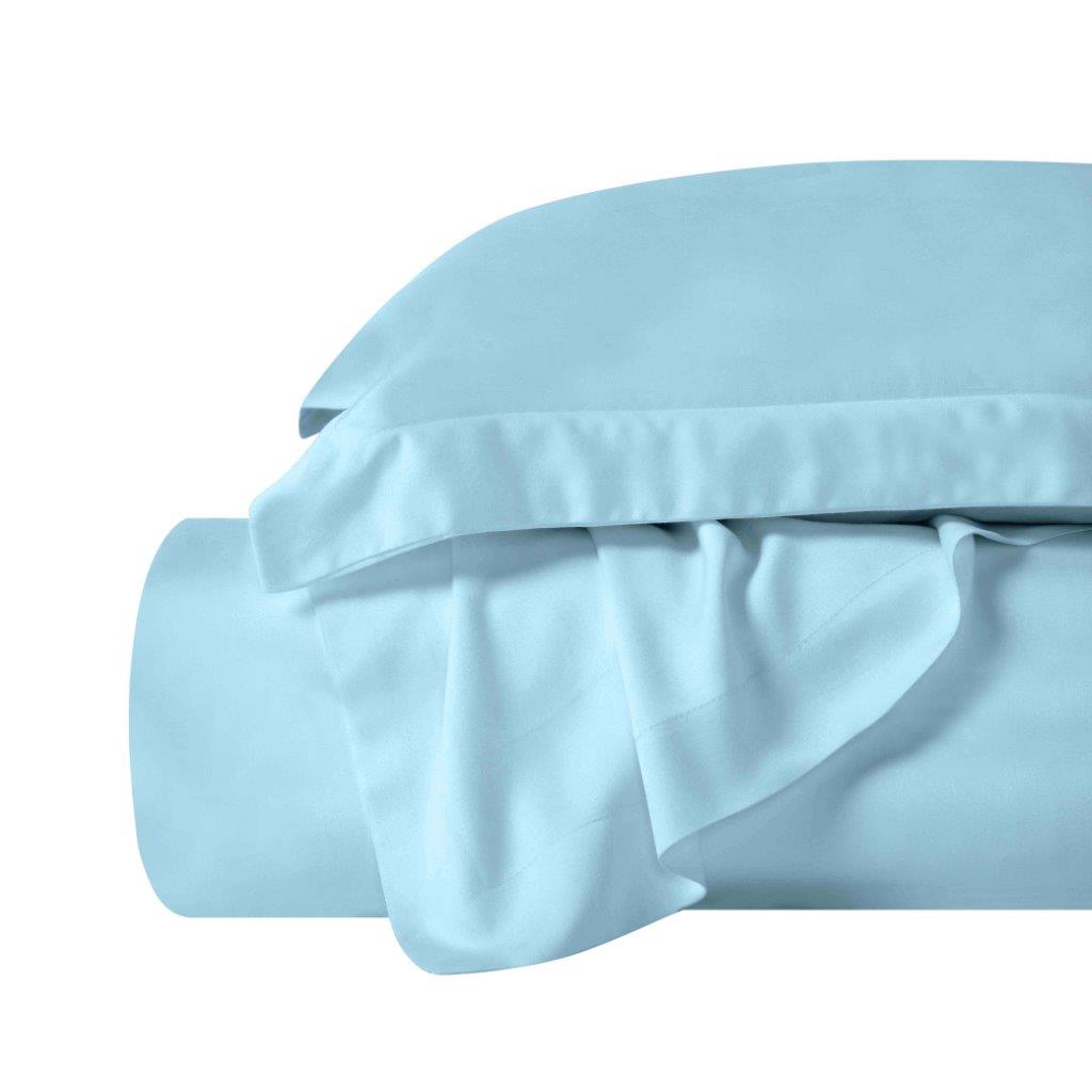 300 Thread Count Modal from Beechwood Solid Duvet Cover Set - Light Blue