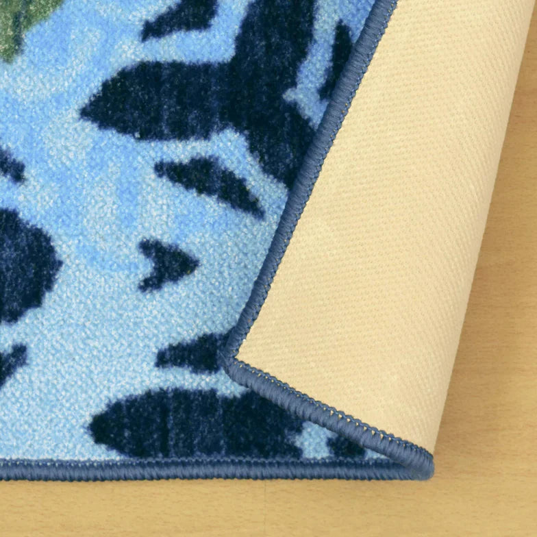 Thalia Modern Medallion Indoor Washable Area Rug - LightBlue
