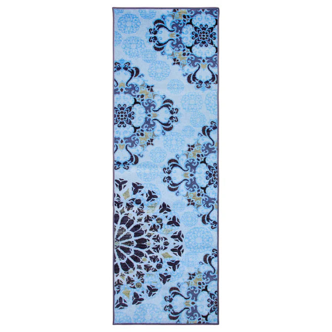 Thalia Modern Medallion Indoor Washable Area Rug - LightBlue