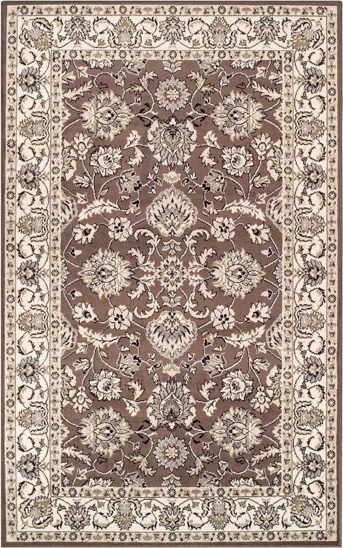 Lille Elegant Floral Indoor Area Rug or Runner Rug Or Door Mat - LightBlue