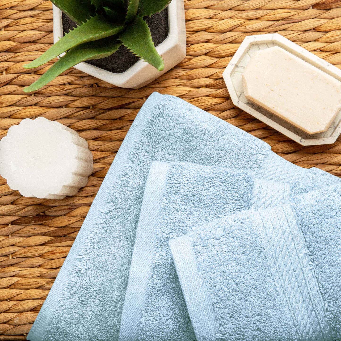 Madison Egyptian Cotton Pile Plush Heavyweight 6 Piece Towel Set
