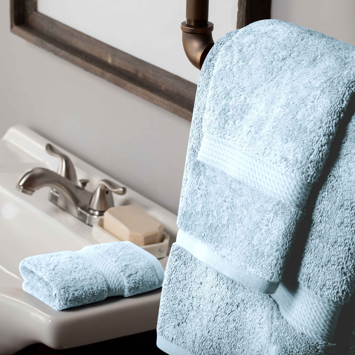 Madison Egyptian Cotton Pile Plush Heavyweight 6 Piece Towel Set