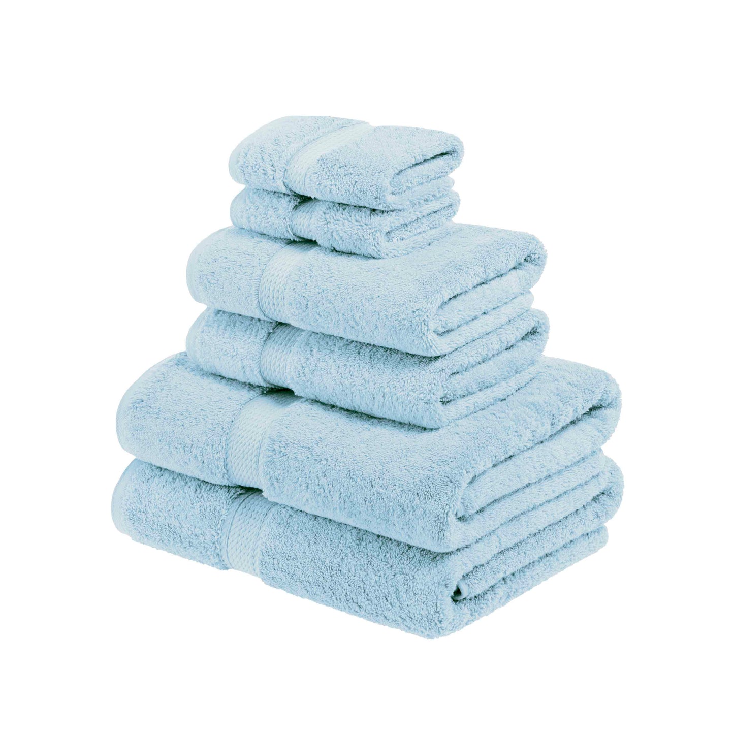 Madison Egyptian Cotton Pile Plush Heavyweight 6 Piece Towel Set