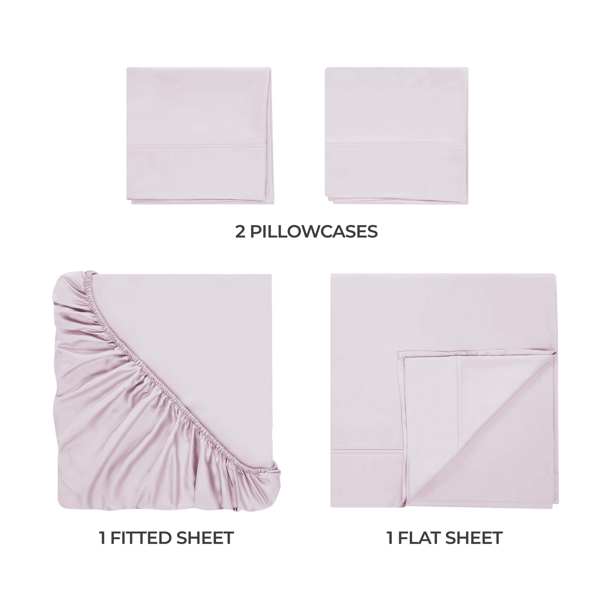 Egyptian Cotton 300 Thread Count Solid Deep Pocket Sheet Set - Lilac