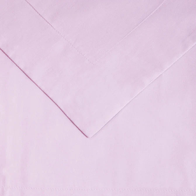 Cotton Percale Modern Traditional Duvet Cover Set - Lilac