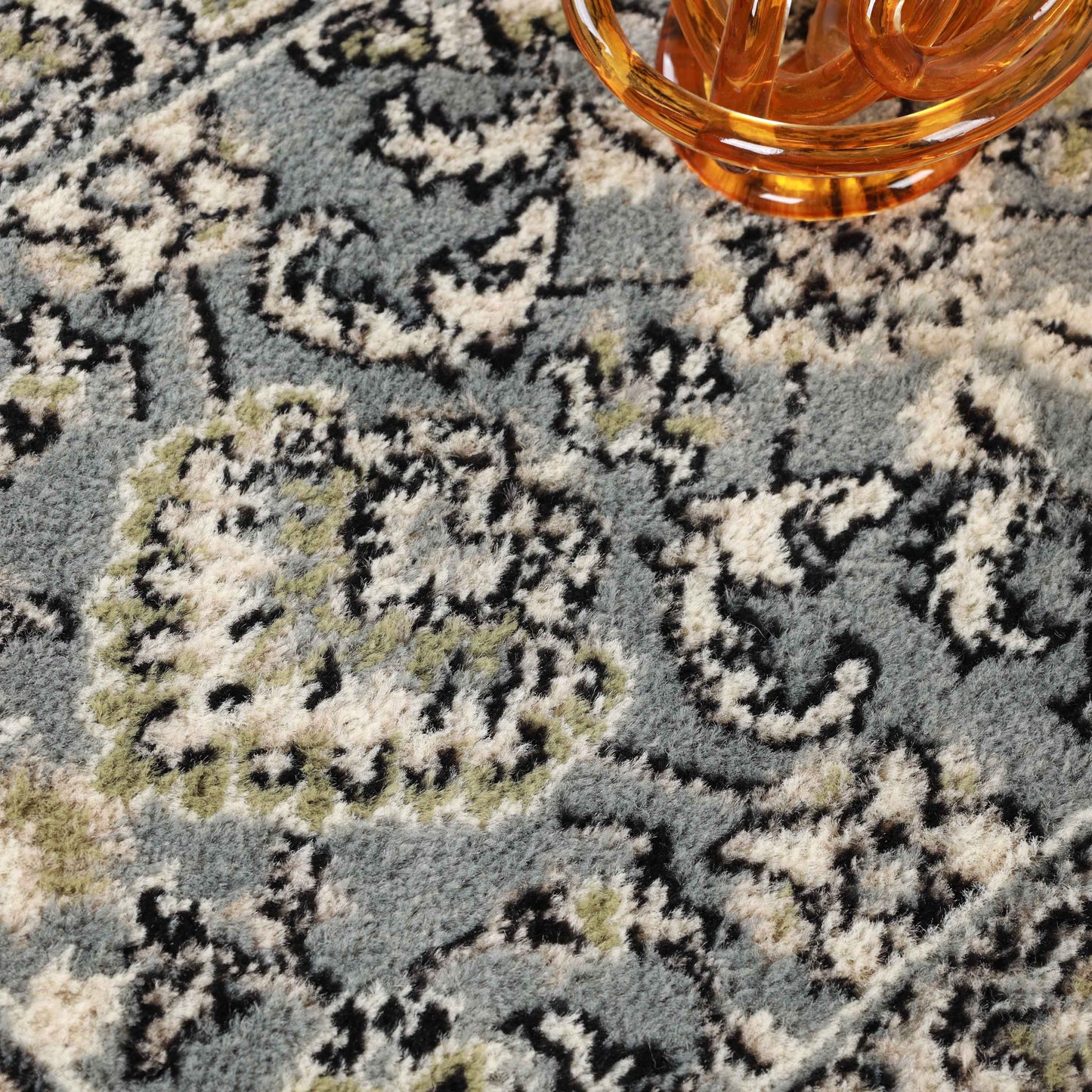 Lille Elegant Floral Indoor Area Rug or Runner Rug Or Door Mat - Cream