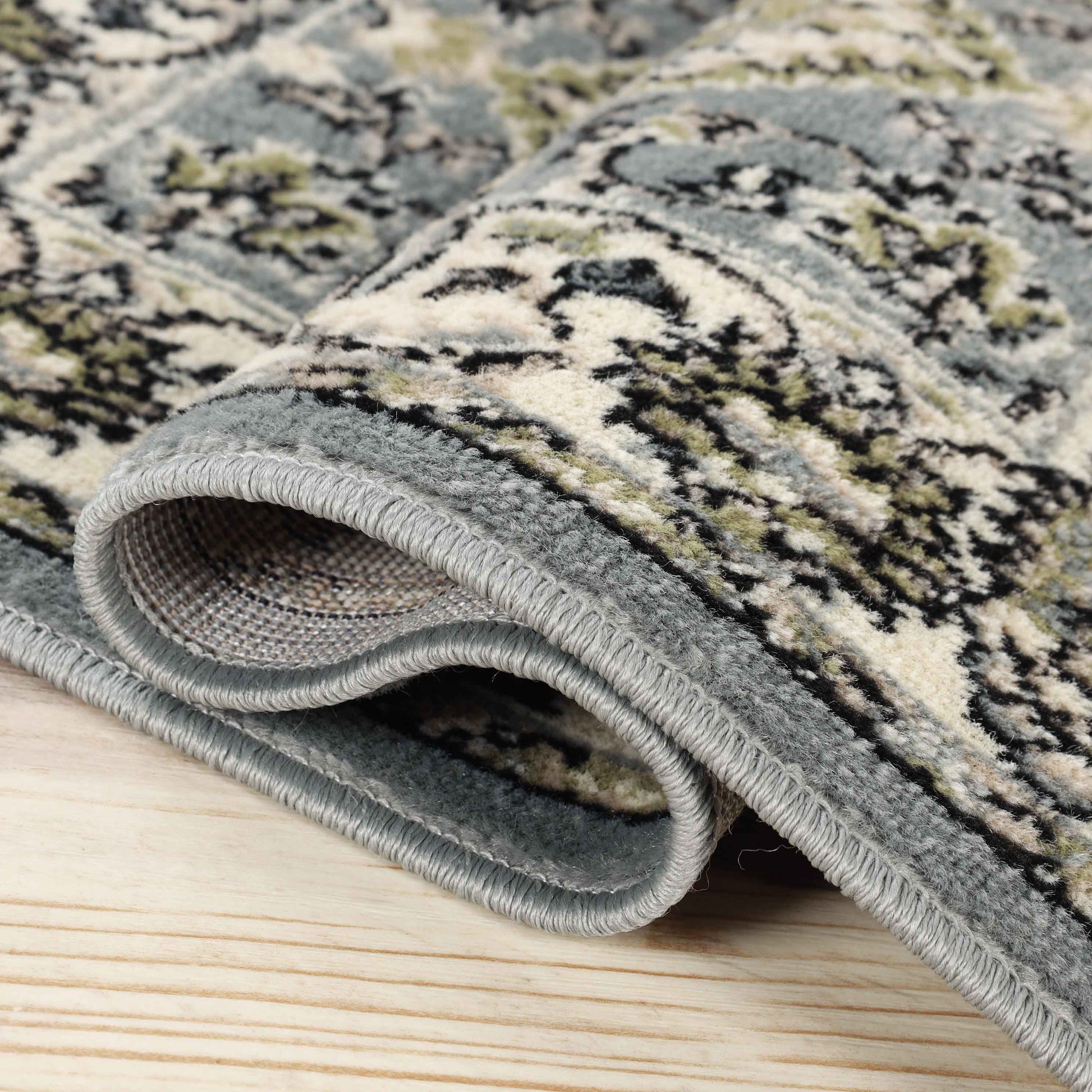 Lille Elegant Floral Indoor Area Rug or Runner Rug Or Door Mat - Cream