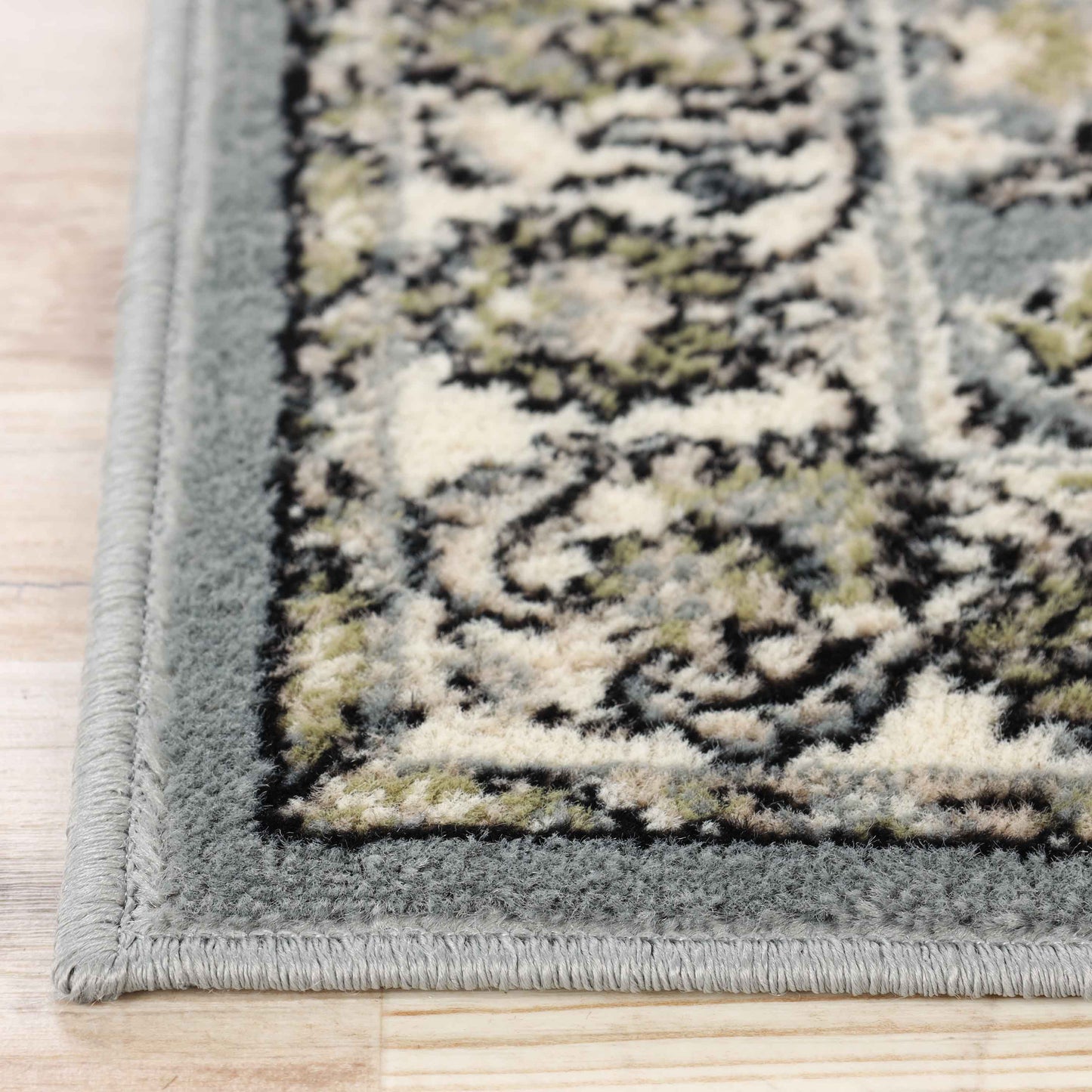 Lille Elegant Floral Indoor Area Rug or Runner Rug Or Door Mat - Cream