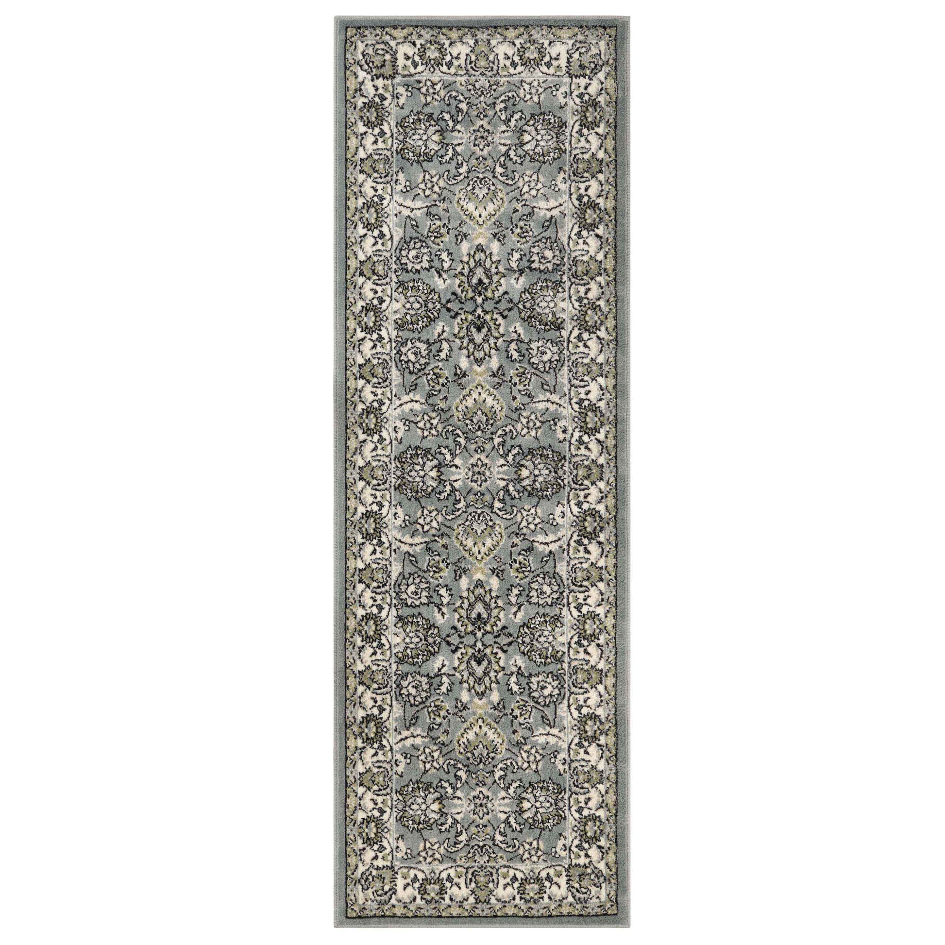 Lille Elegant Floral Indoor Area Rug or Runner Rug Or Door Mat - Cream