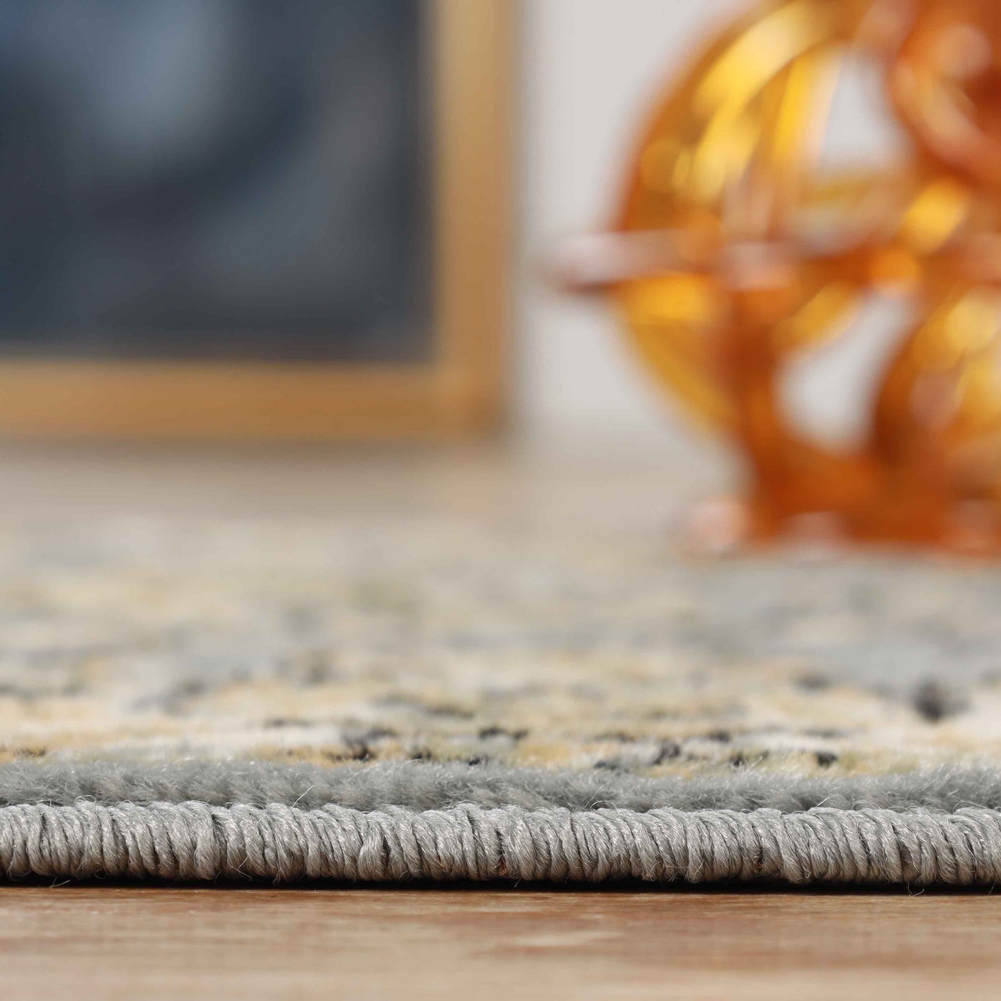 Lille Elegant Floral Indoor Area Rug or Runner Rug Or Door Mat - Gray