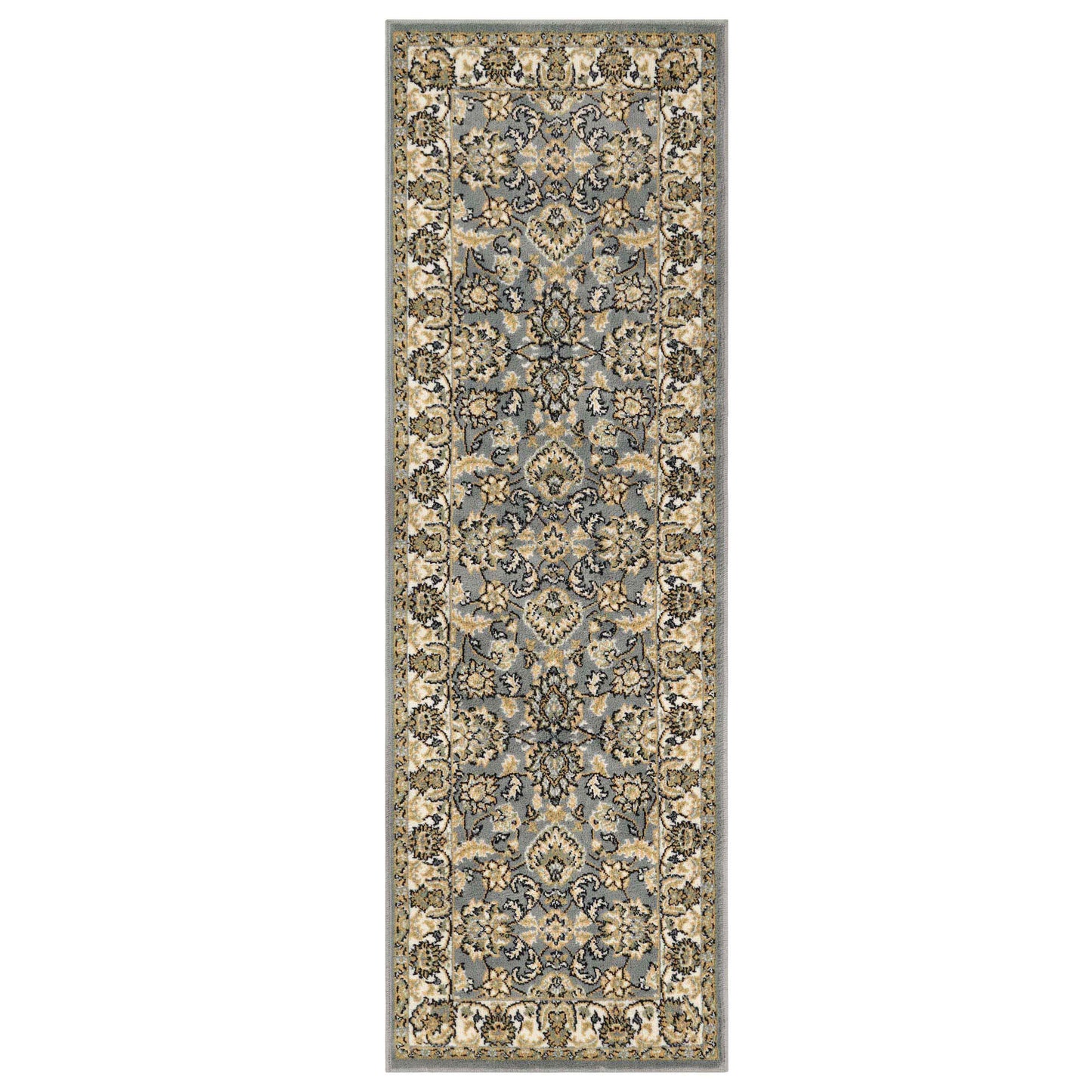 Lille Elegant Floral Indoor Area Rug or Runner Rug Or Door Mat - Gray