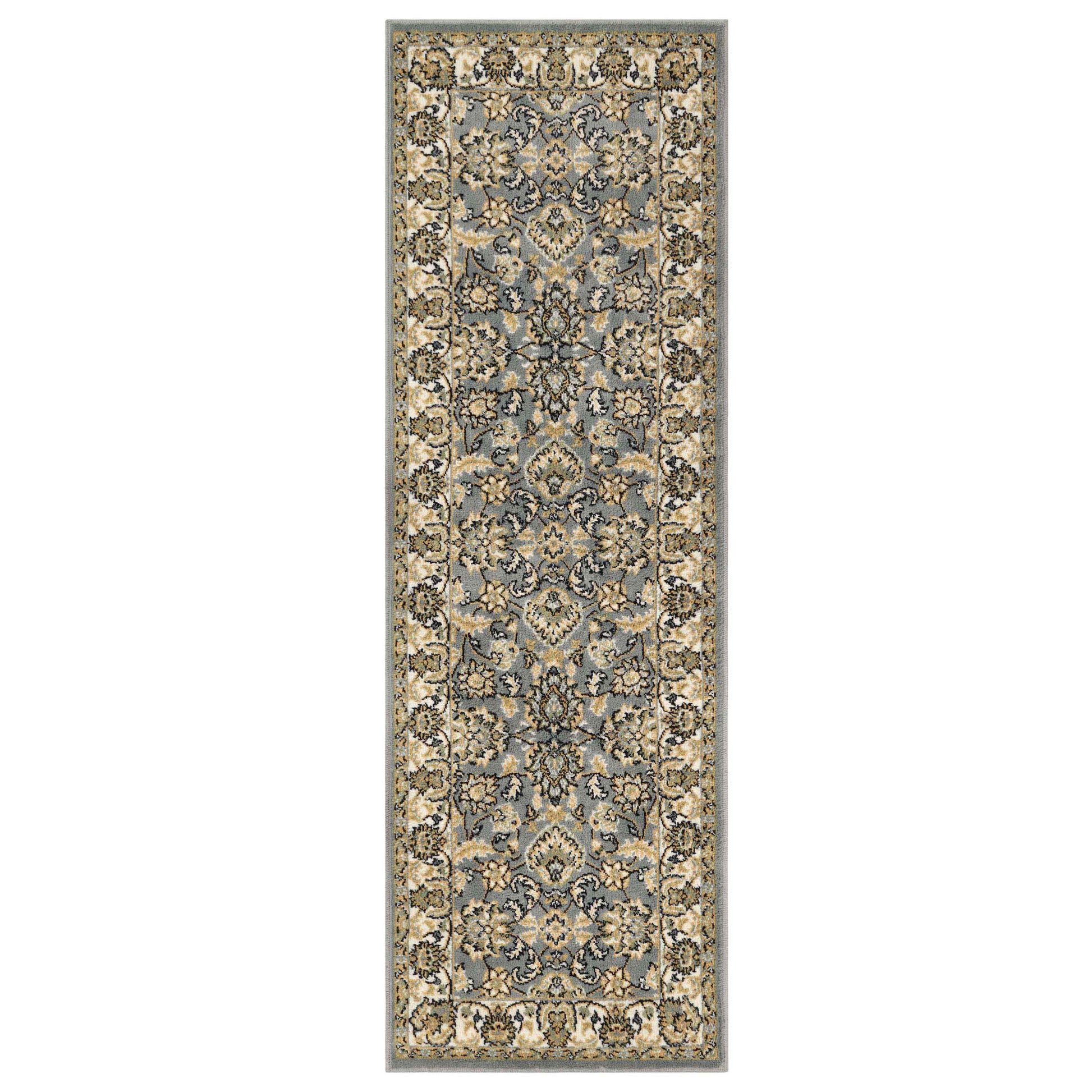 Lille Elegant Floral Indoor Area Rug or Runner Rug Or Door Mat - Gray