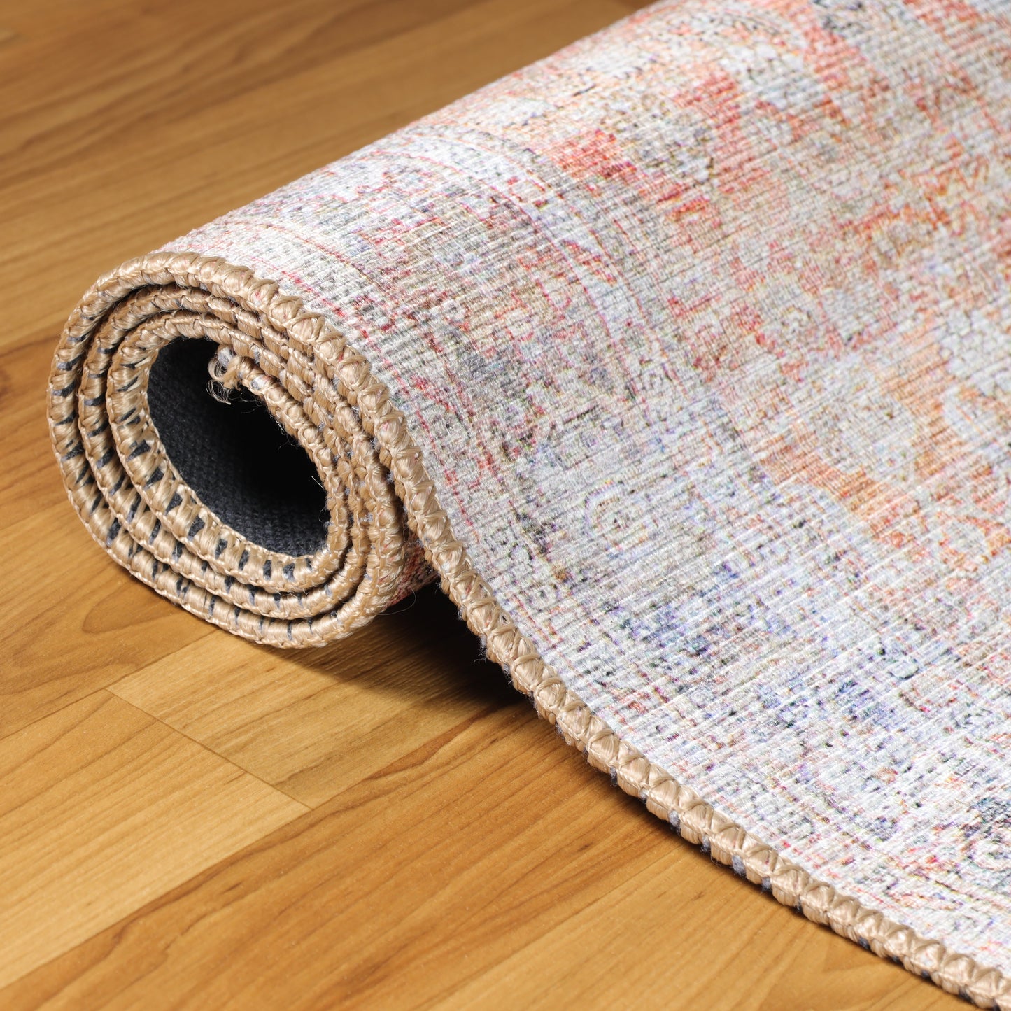 Lottie Distressed Geometric Rustic Farmhouse Indoor Area Rug - Butterscotch