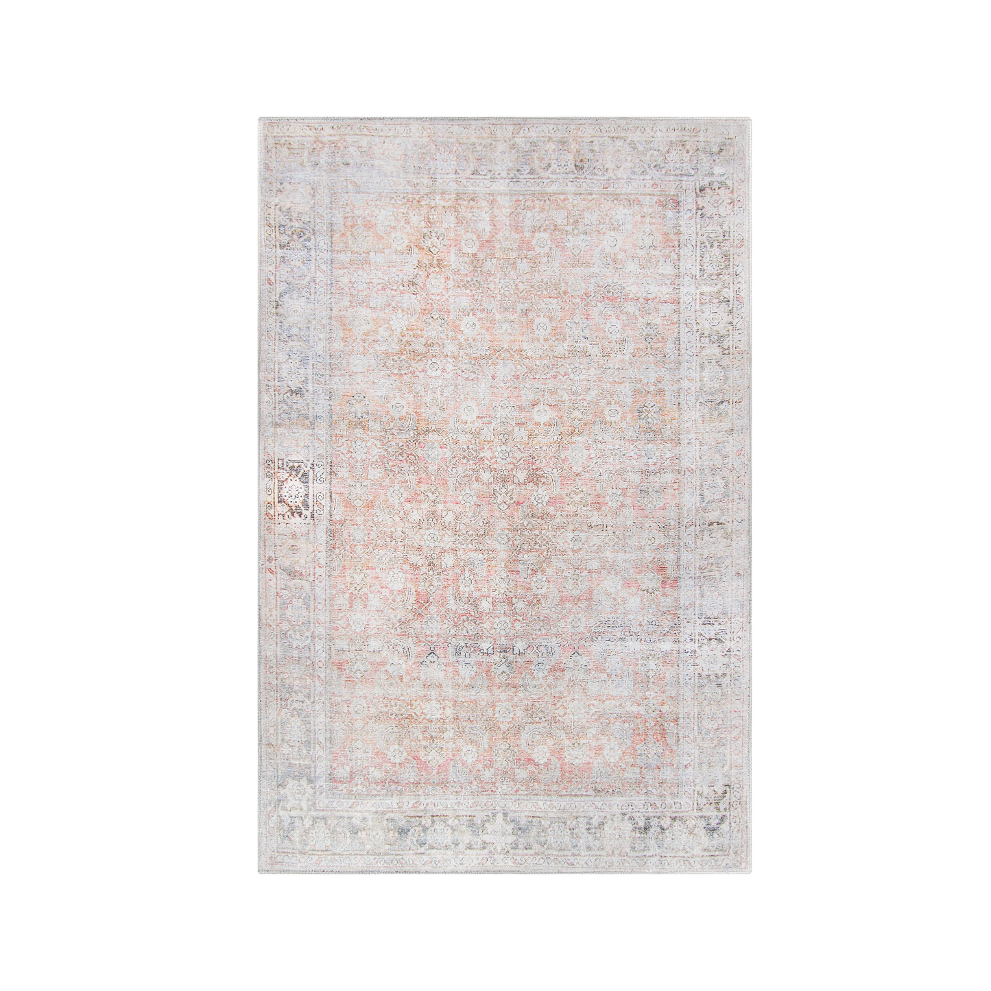 Lottie Distressed Geometric Rustic Farmhouse Indoor Area Rug - Butterscotch