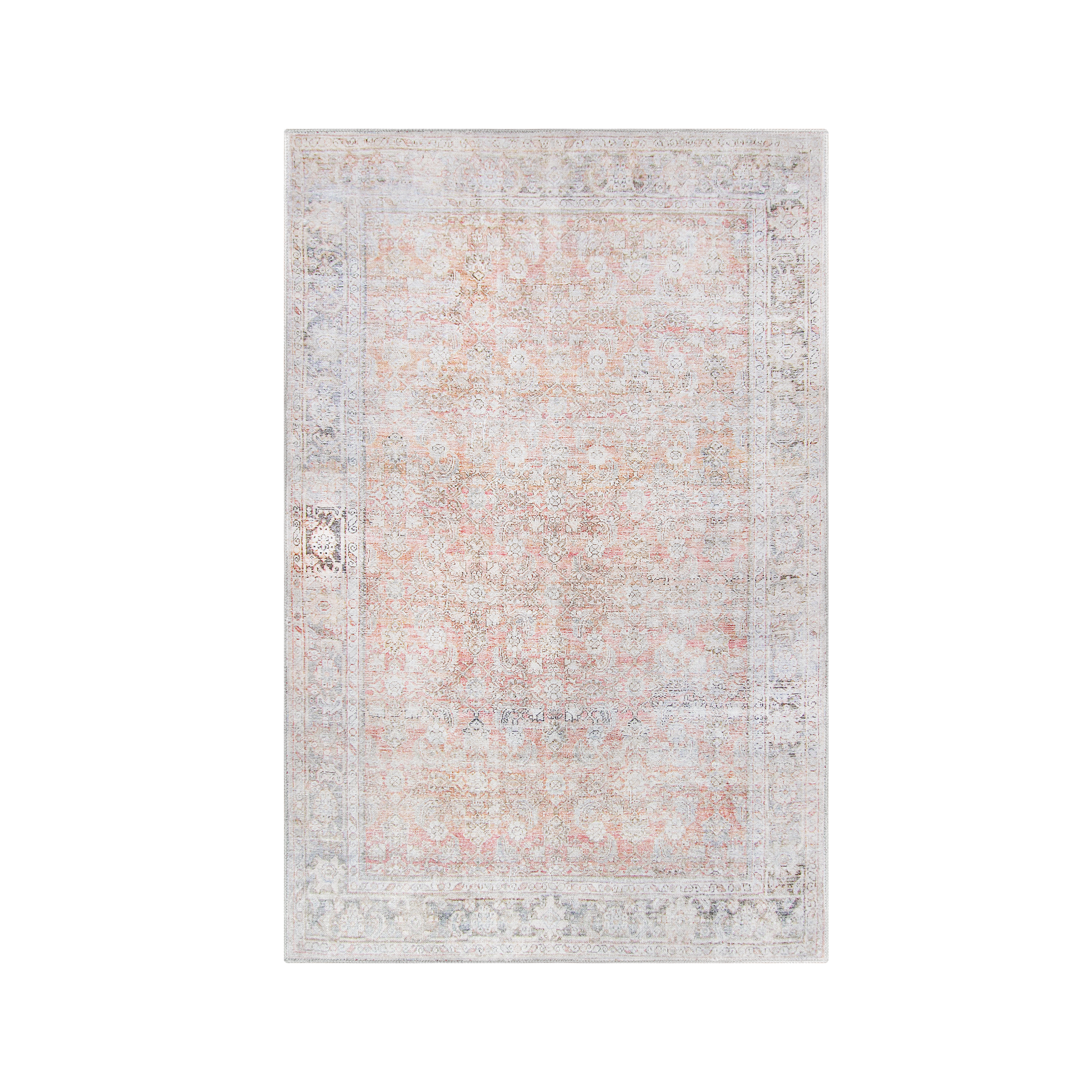Lottie Distressed Geometric Rustic Farmhouse Indoor Area Rug - Butterscotch