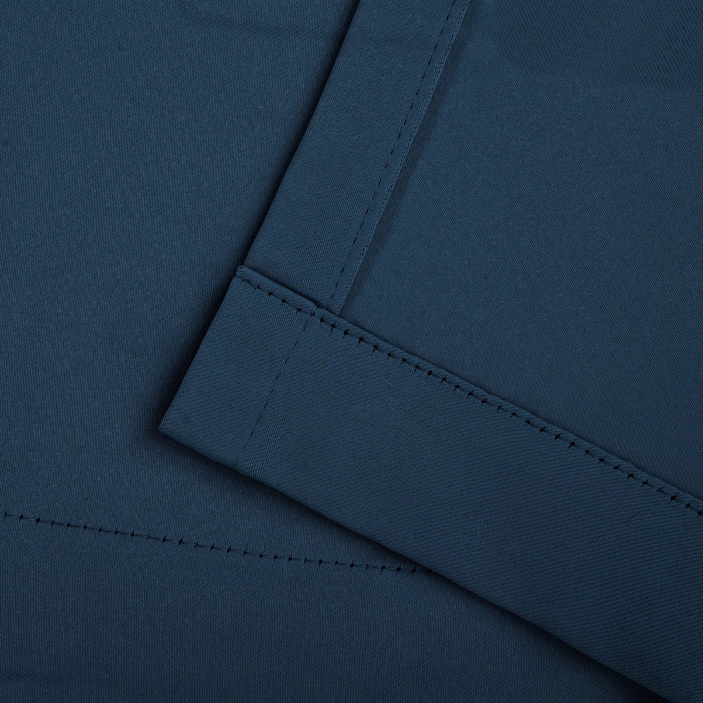 Solid Room Darkening Rod Pocket Blackout Curtain Panels, Set of 2 - MarineBlue