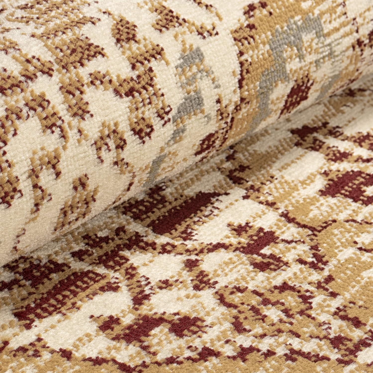 Tamara Modern Farmhouse Floral Damask Indoor Area Rug - Maroon