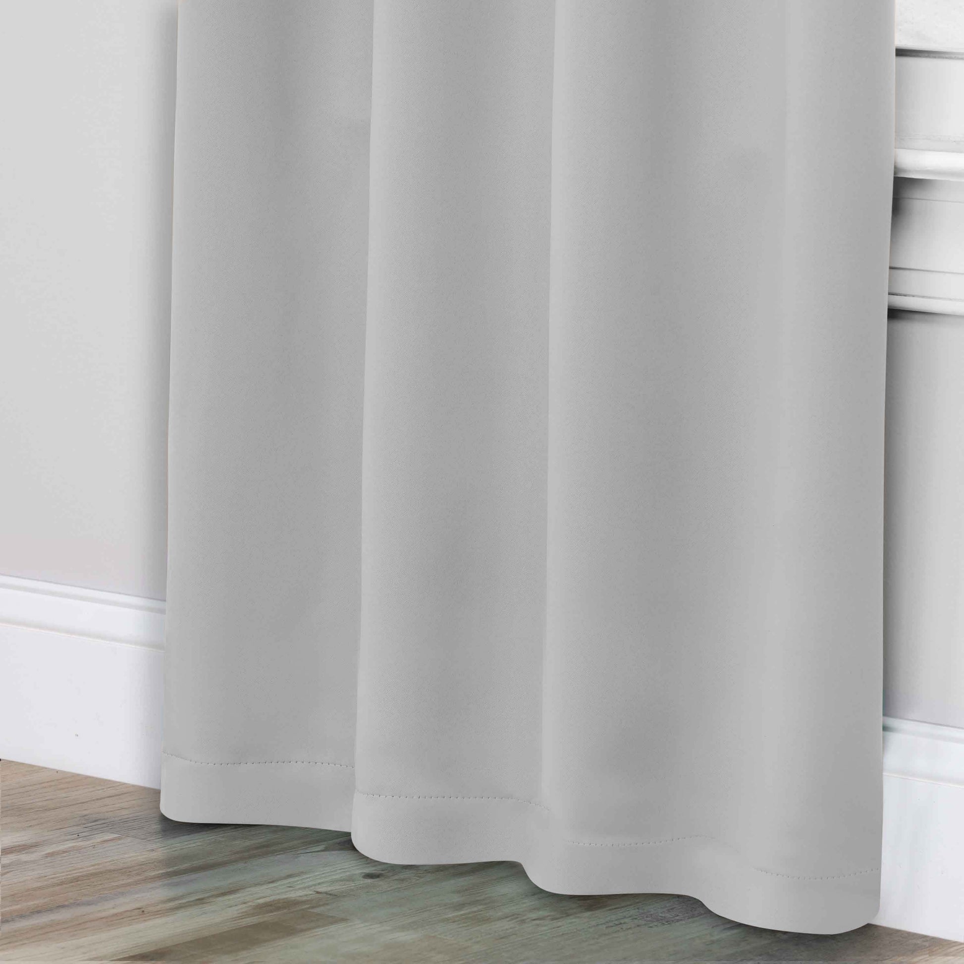 Solid Room Darkening Rod Pocket Blackout Curtain Panels, Set of 2 - Marshmallow