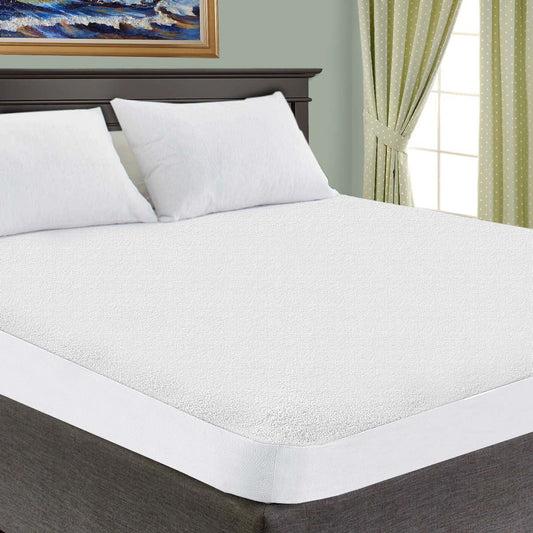 Waterproof Hypoallergenic Mattress Protector Cover - White