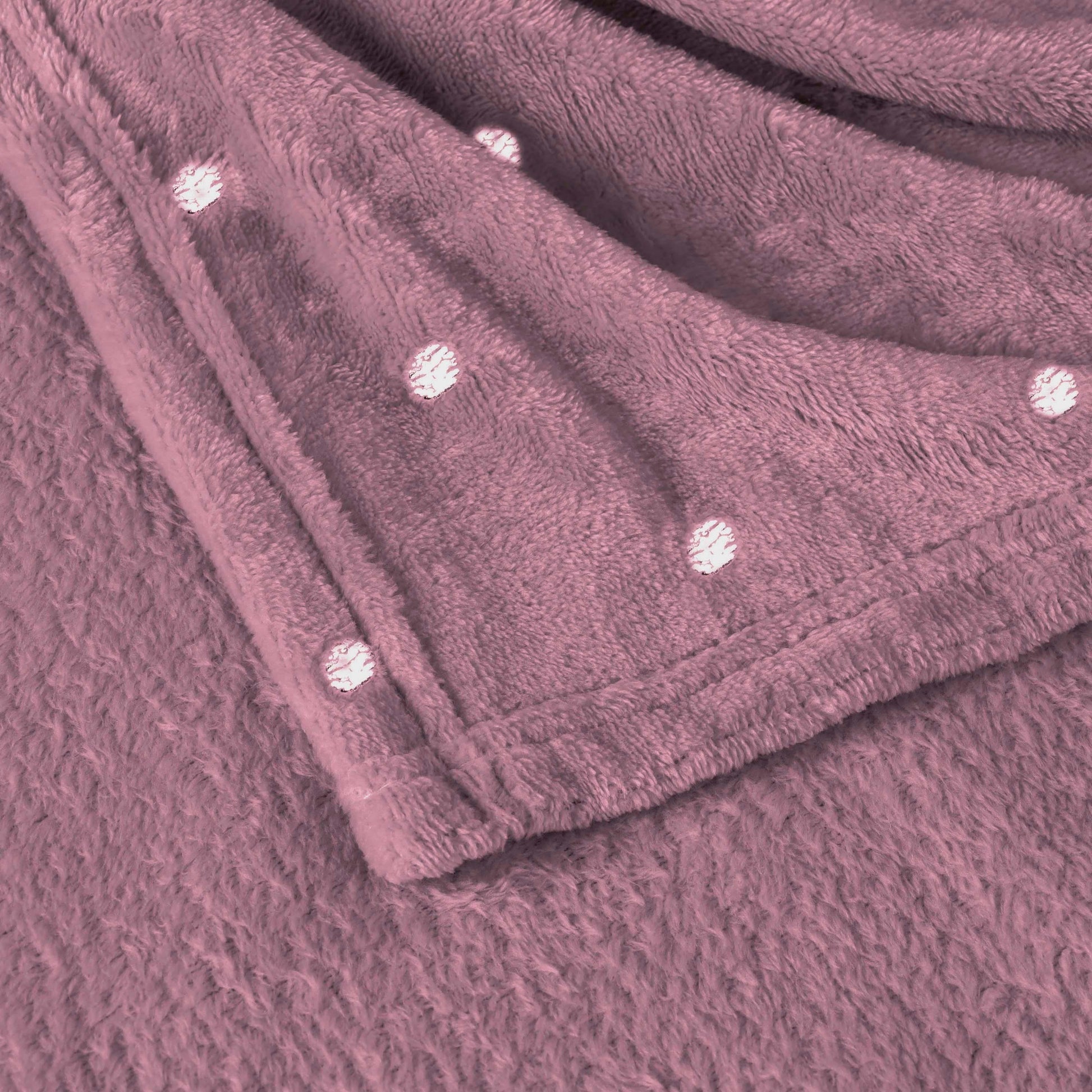 Fleece Plush Medium Weight Fluffy Soft Decorative Blanket Or Throw - Mauve