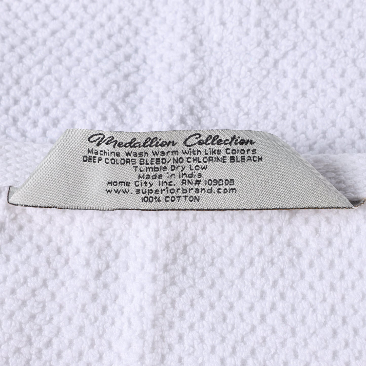 Medallion Cotton Jacquard Textured Soft Absorbent 12 Piece Towel Set - Aqua