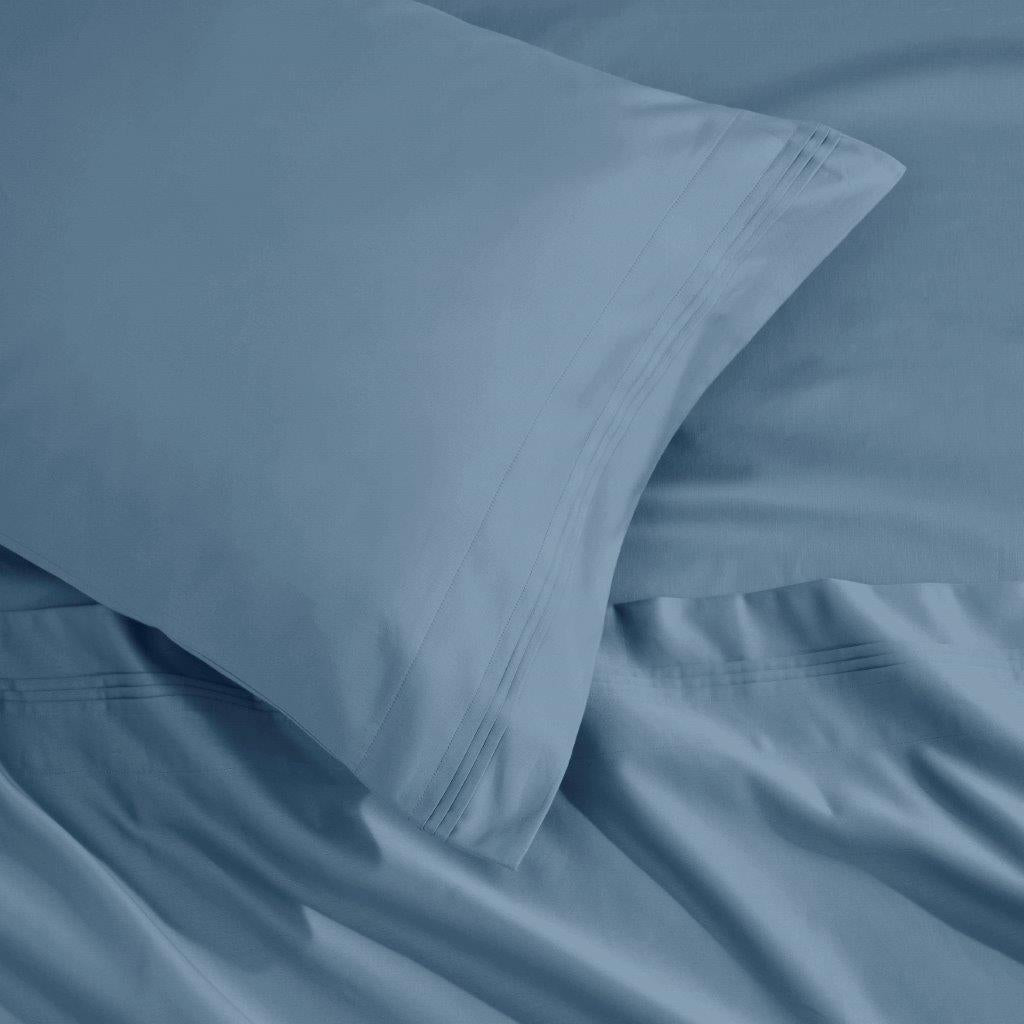 1500 Thread Count Egyptian Cotton 2 Piece Solid Pillowcase Set - MediumBlue