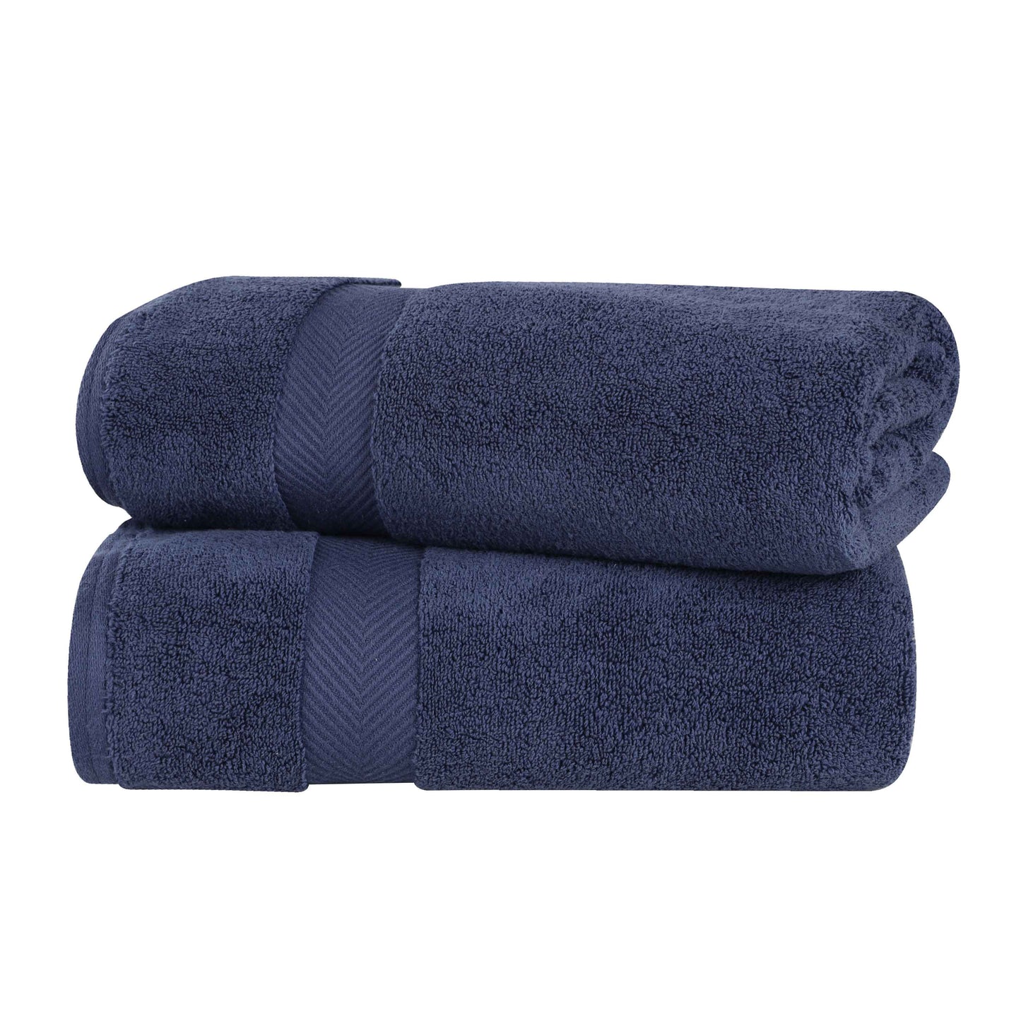 Zero-Twist Smart-Dry Combed Cotton 2 Piece Bath Sheet Set - MidnightBlue