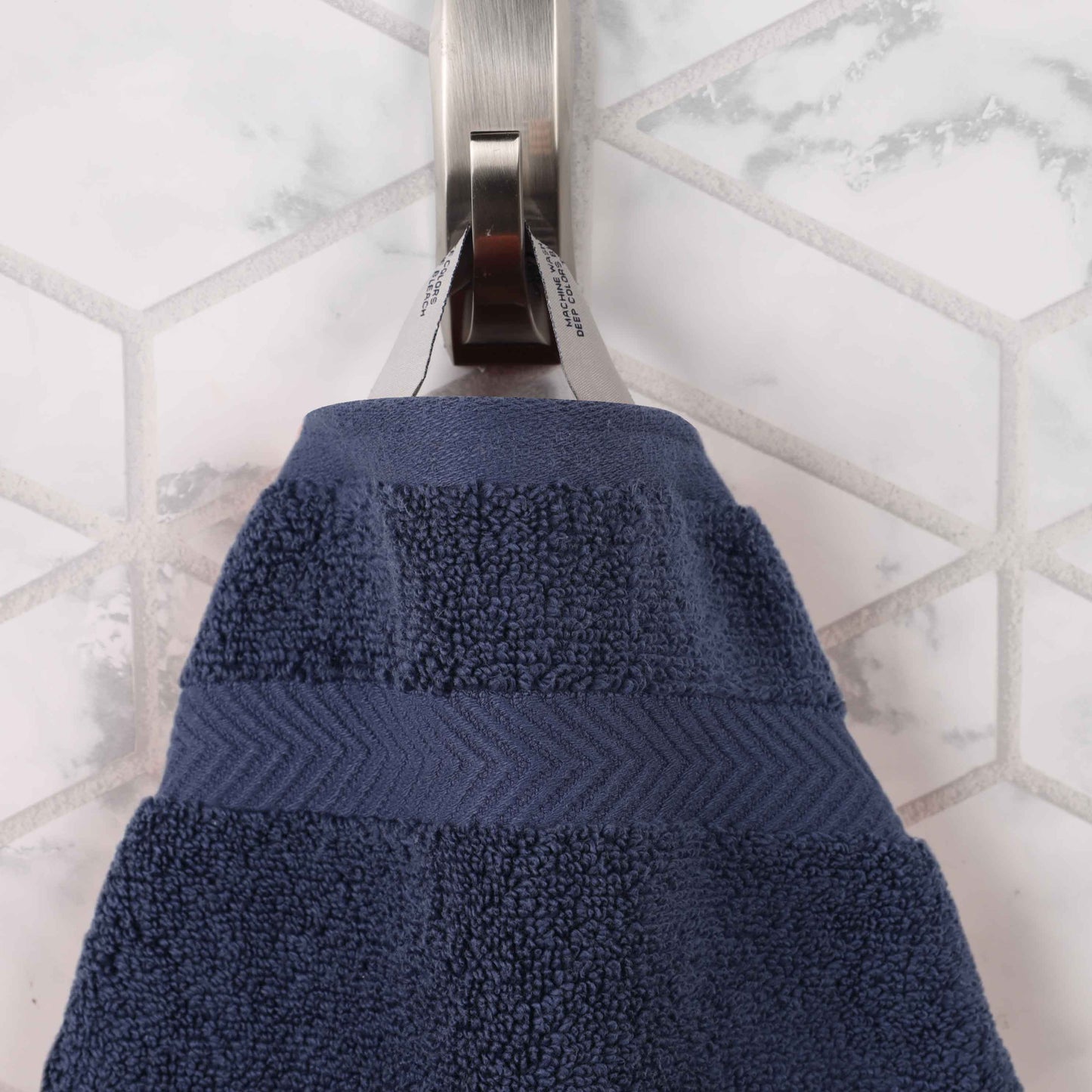Zero Twist Smart Dry Combed Cotton 2 Piece Bath Towel Set - MidnightBlue