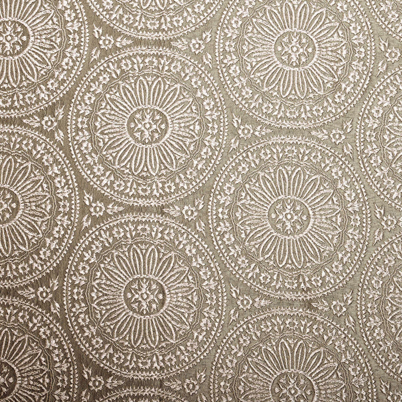 Eminence Jacquard Floral Medallion Grommet Curtain Panels (Set of 2) - MirrorBrass