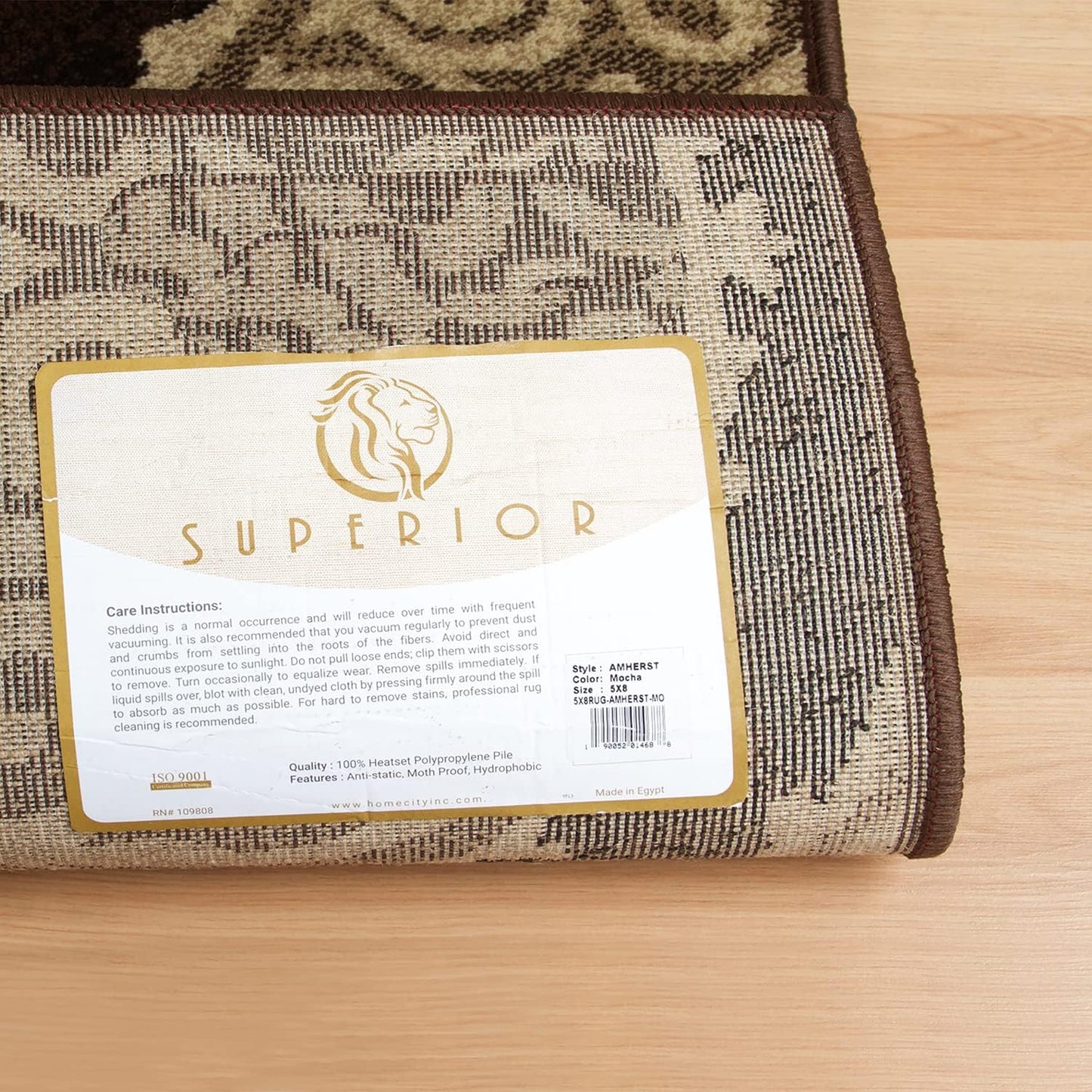 Amherst Medallion Damask Indoor Area Rug Or Runner Rug - Mocha