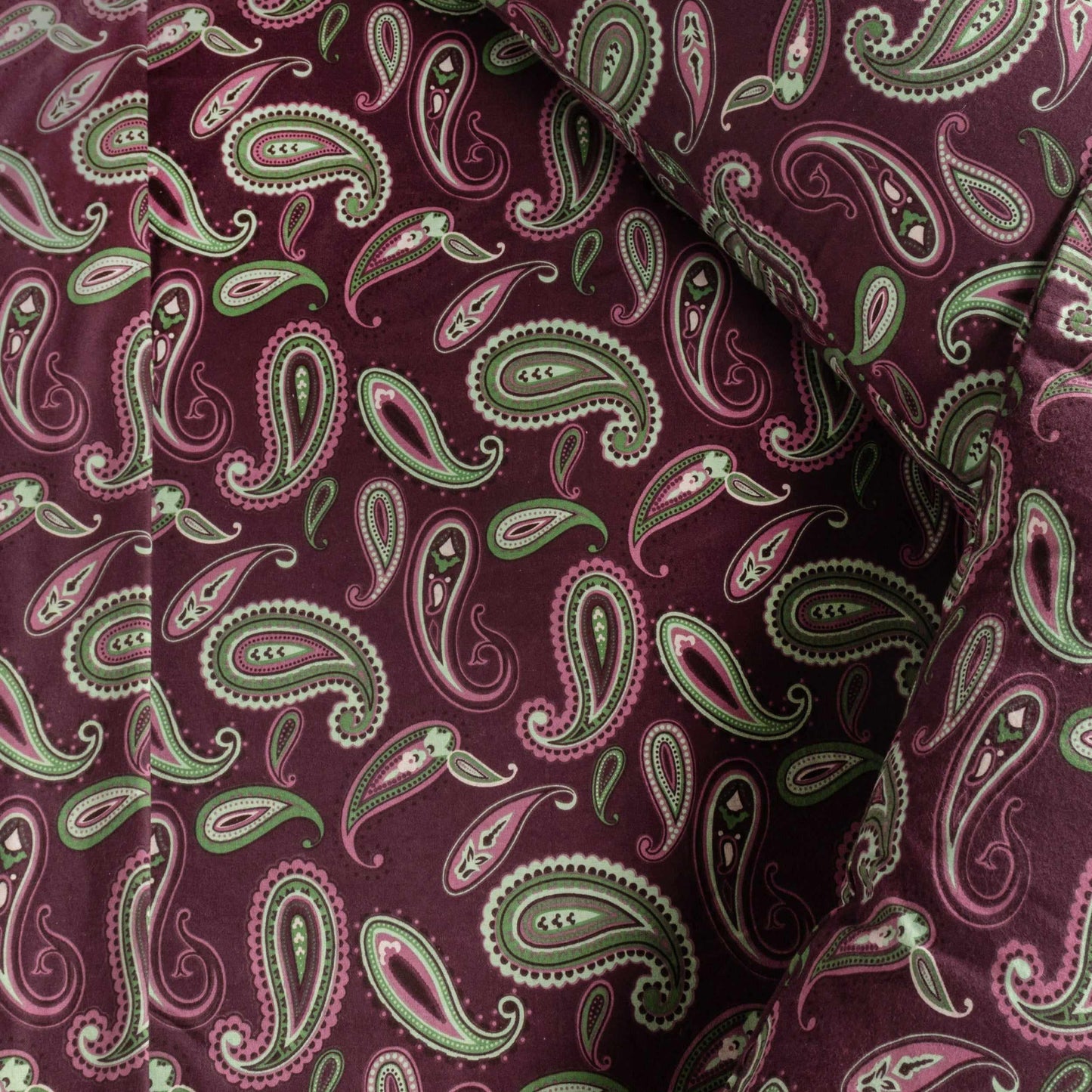 Superior Modern Cotton Flannel Paisley or Solid Deep Pocket Sheet Set -  Purple