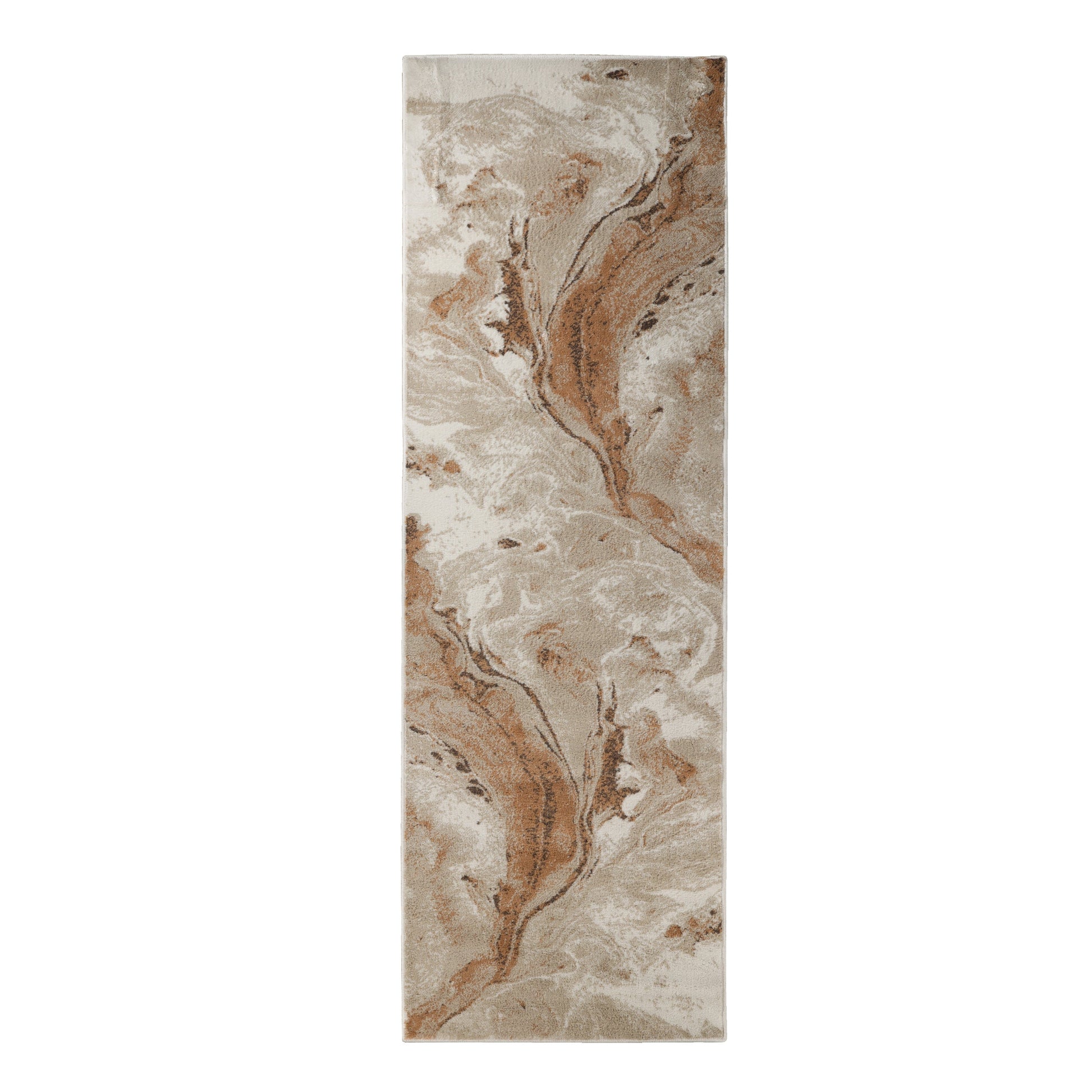 Morwenna Modern Abstract Watercolor Plush Indoor Area Rug Or Runner - Beige