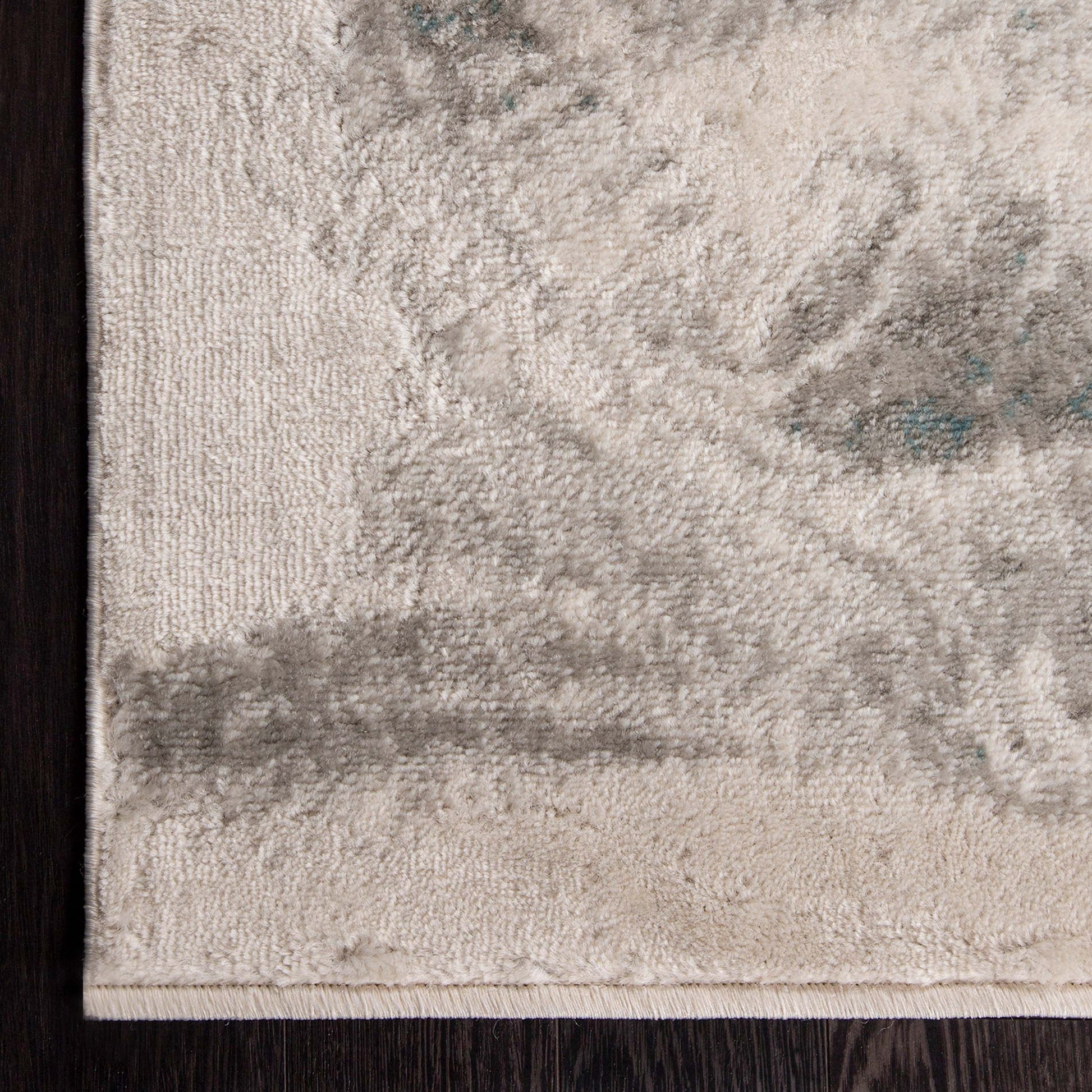 Morwenna Modern Abstract Watercolor Plush Indoor Area Rug Or Runner - Rivulet