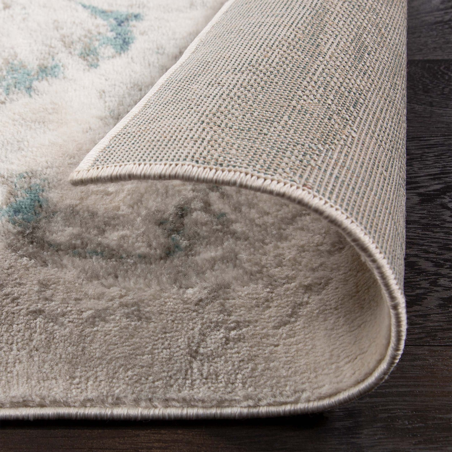 Morwenna Modern Abstract Watercolor Plush Indoor Area Rug Or Runner - Rivulet